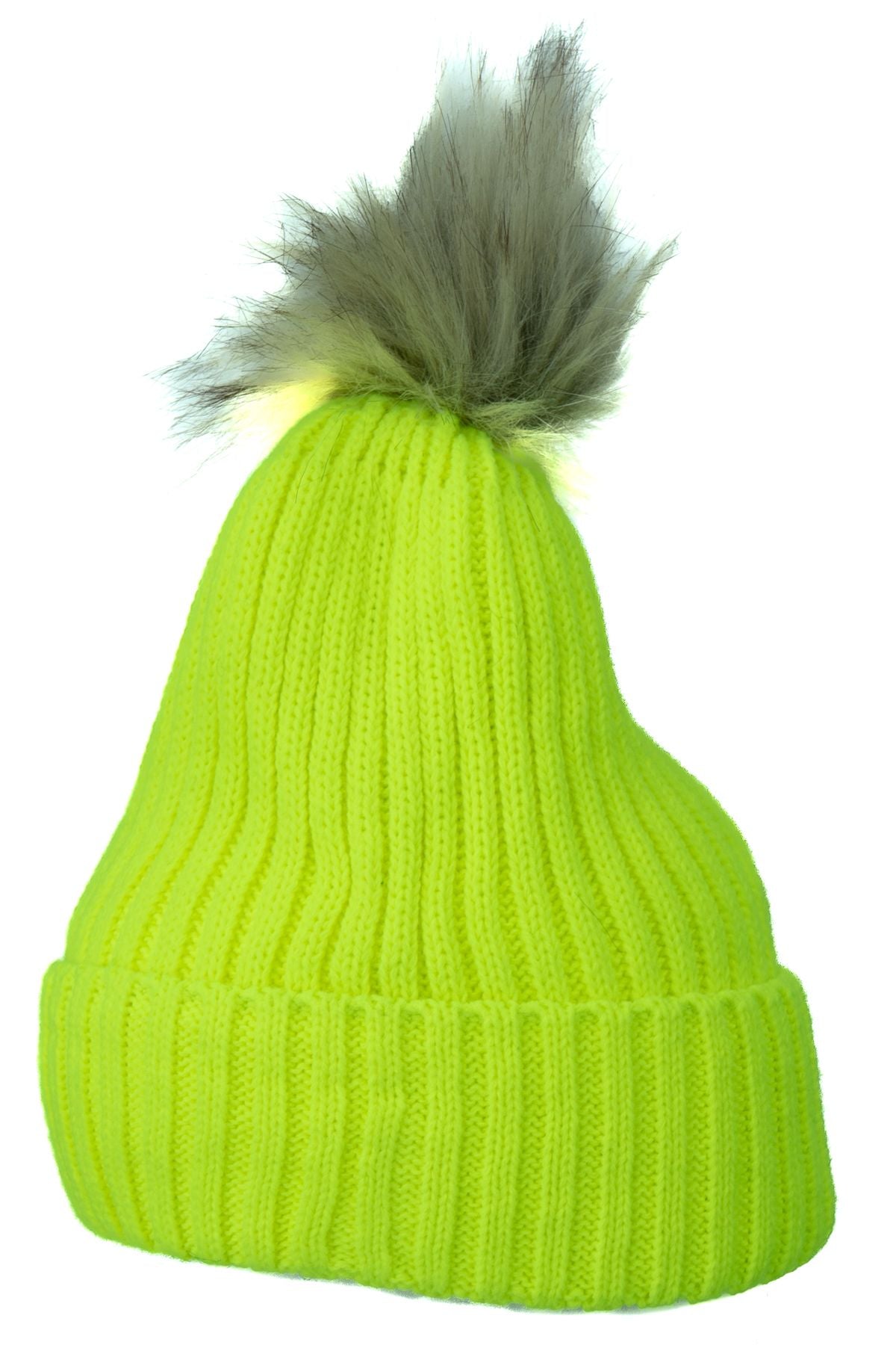 Kadın Kışlık Kalın Ponponlu Bere Pamuklu Katlamalı Sıcak Tutar Esnek Rüzgar Geçirmez Rahat