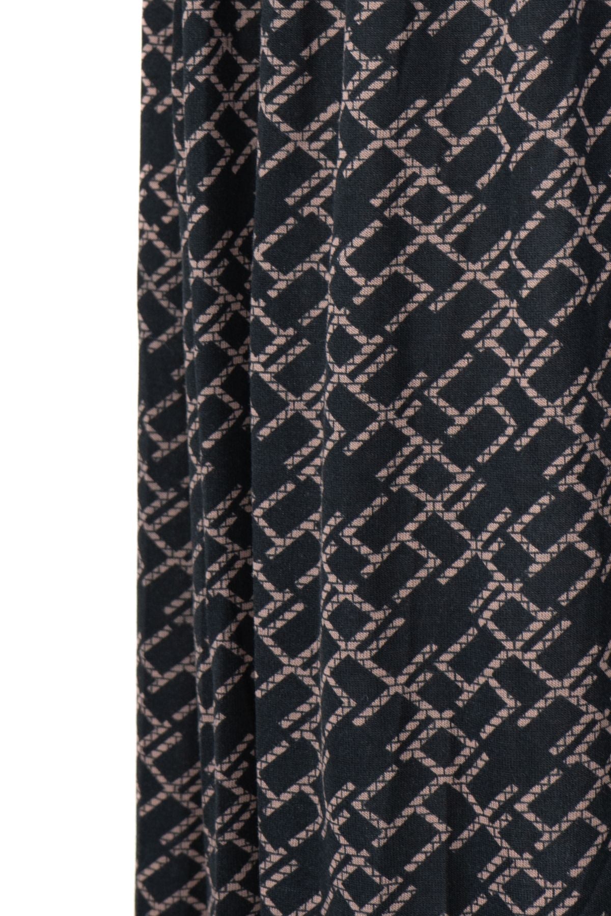 Kadın Kışlık Anne Etek Viskon Kumaş Manzara Desenli Beli Lastikli Rahat Kesim Tam Kalıp