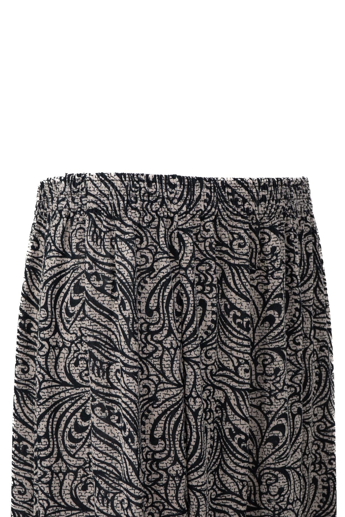 Kadın Kışlık Anne Balık Etek Viskon Kumaş Tual Desenli Beli Lastikli Rahat Kesim Tam Kalıp