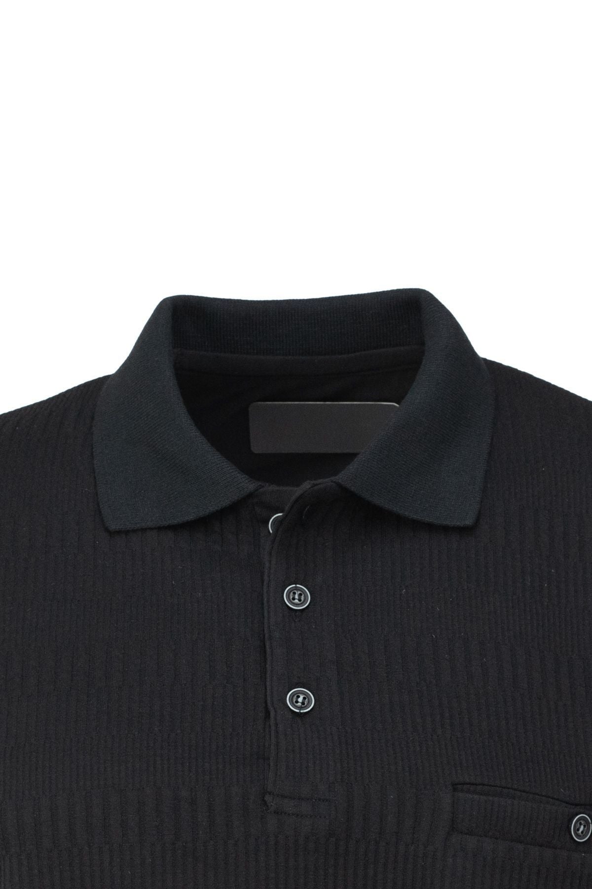 Erkek Mevsimlik Polo yaka Cepli Tam Kalıp Jakarlı Model Likralı Pamuklu Kumaş Sweatshirt