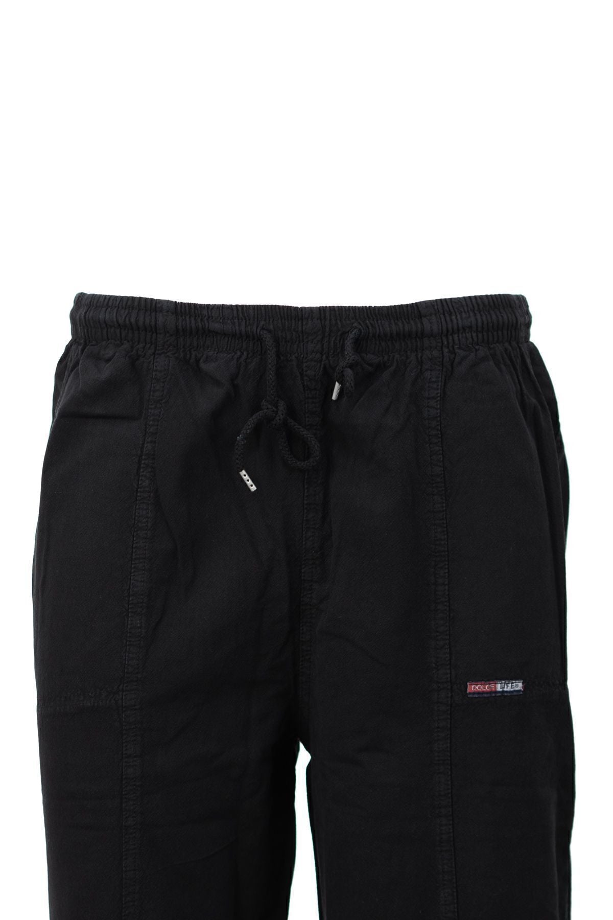 Erkek %100 Saf Pamuk Kumaş Pantolon Düz Paça Yanlardan Cepli Beli Bağcıklı Tam Kalıp