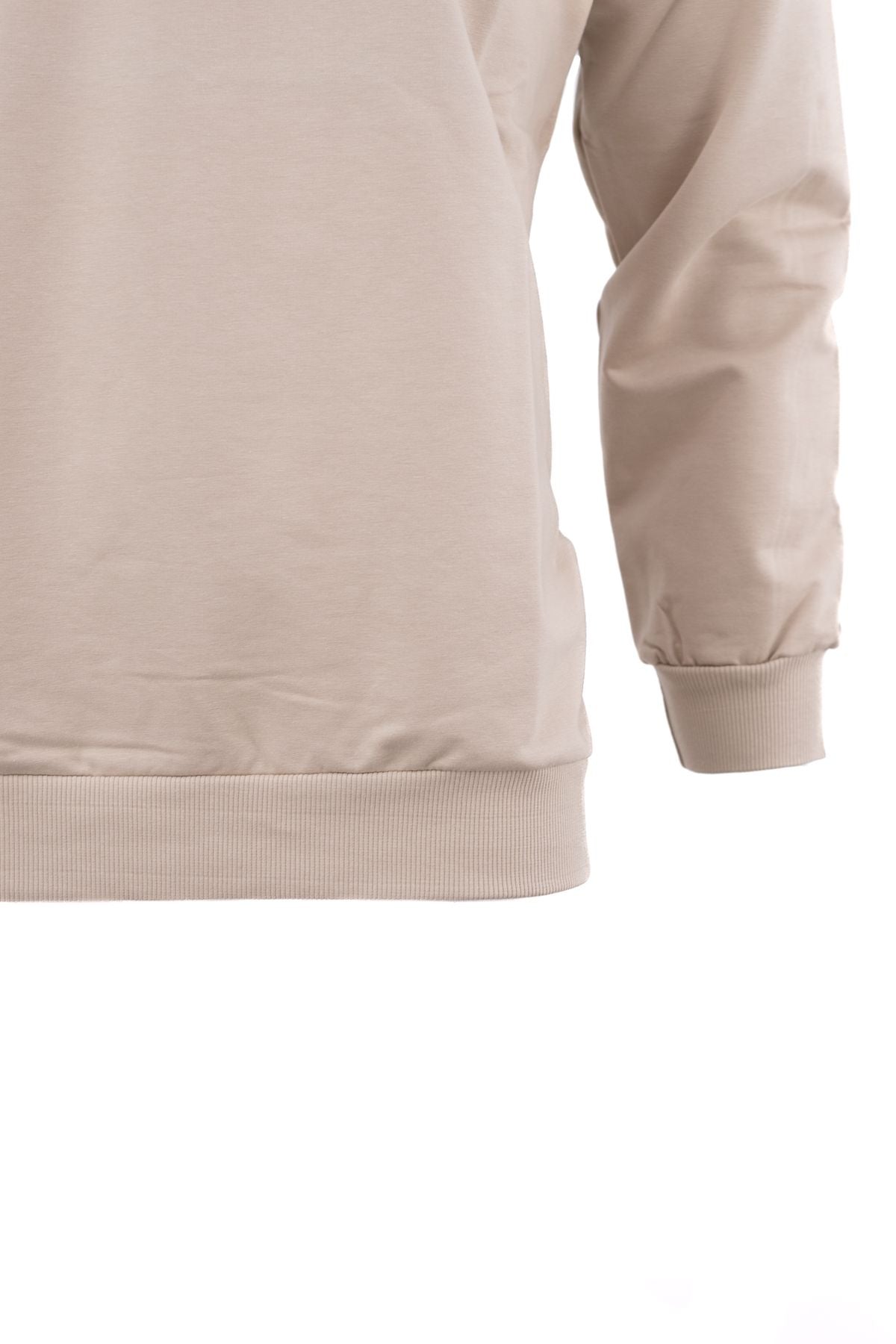 Erkek Mevsimlik Yarım Fermuarlı TamKalıp Likralı Premium Pamuklu Kumaş iki iplik Sweatshirt