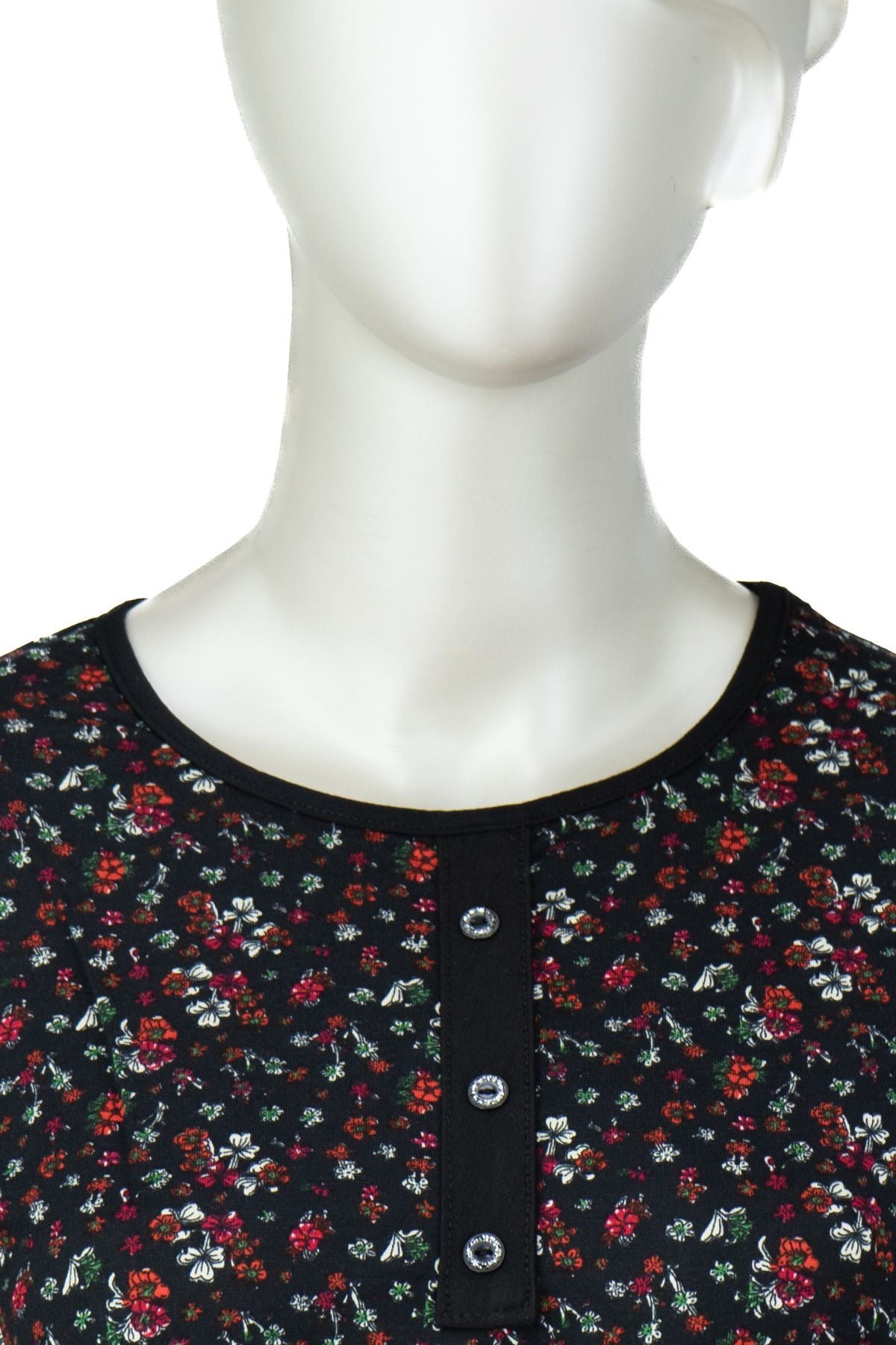 Kadın Anne Bluz Turlu Viskon Penye Kumaş Çiçek Demeti Desenli Likralı Rahat Kesim Tam Kalıp