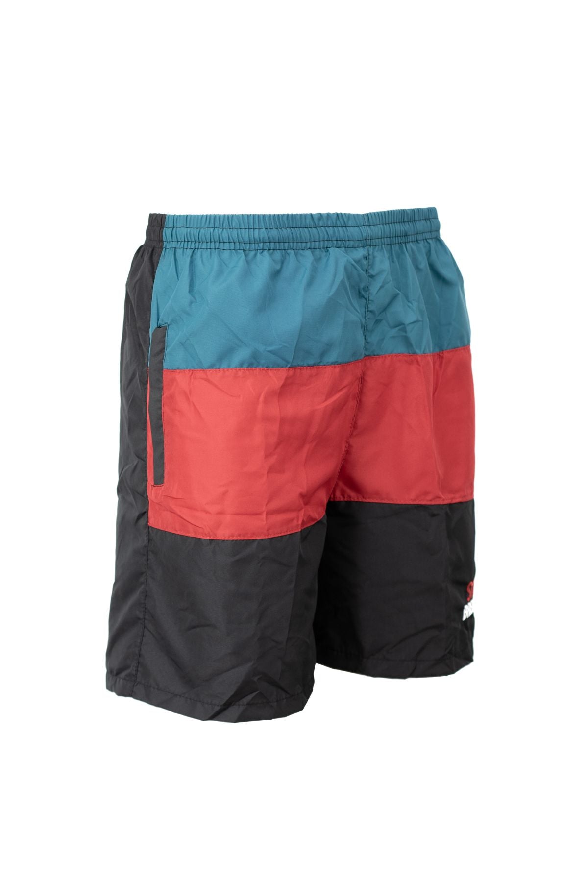 Erkek Deniz Şortu Beli Lastikli ve Bağcıklı Cepli içi File Astarlı Su Tutmayan Hafif Kumaş