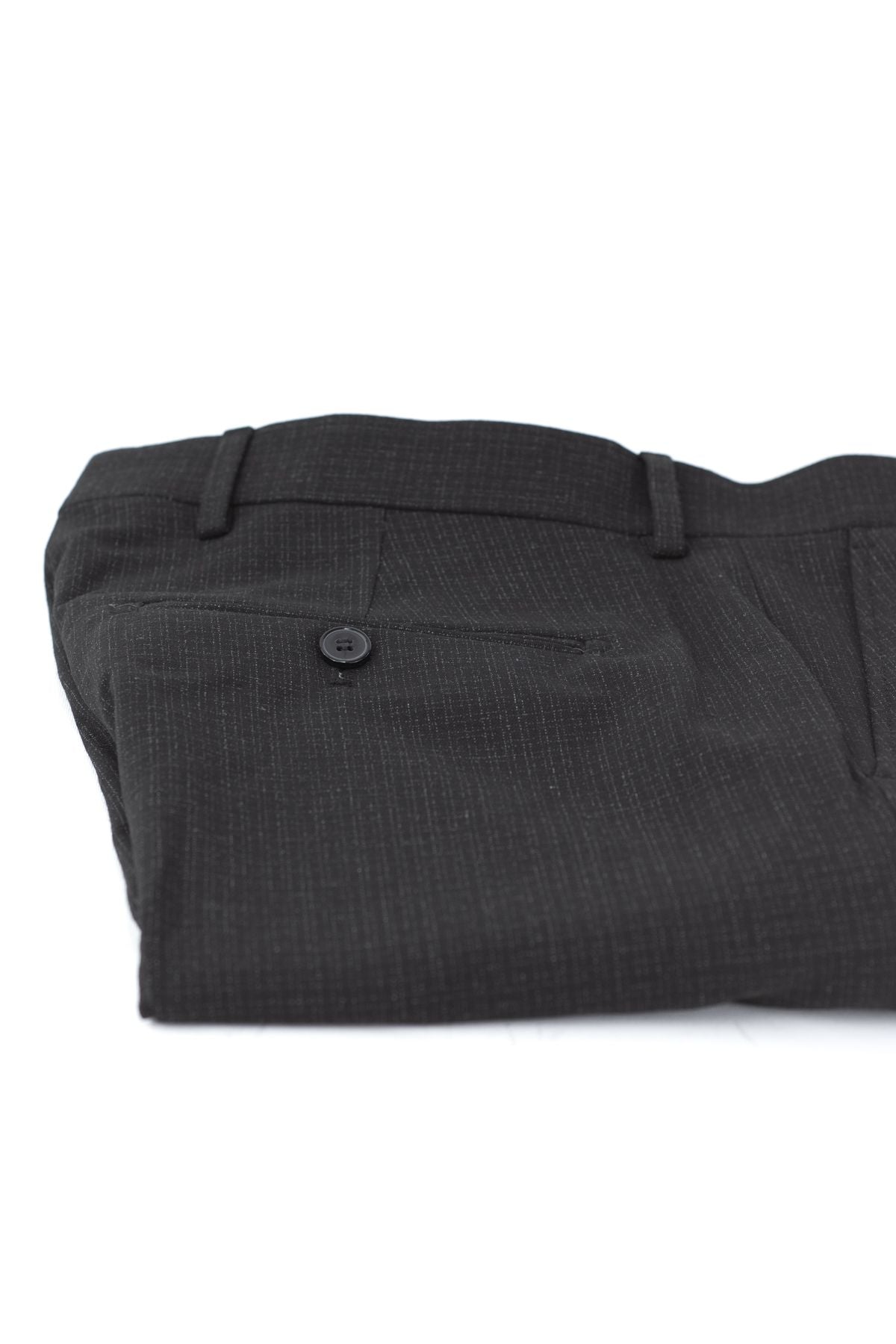 Erkek Mevsimlik Düz Paça Yandan Cepli Rahat Kesim Tam Kalıp Klasik Kumaş Pantolon