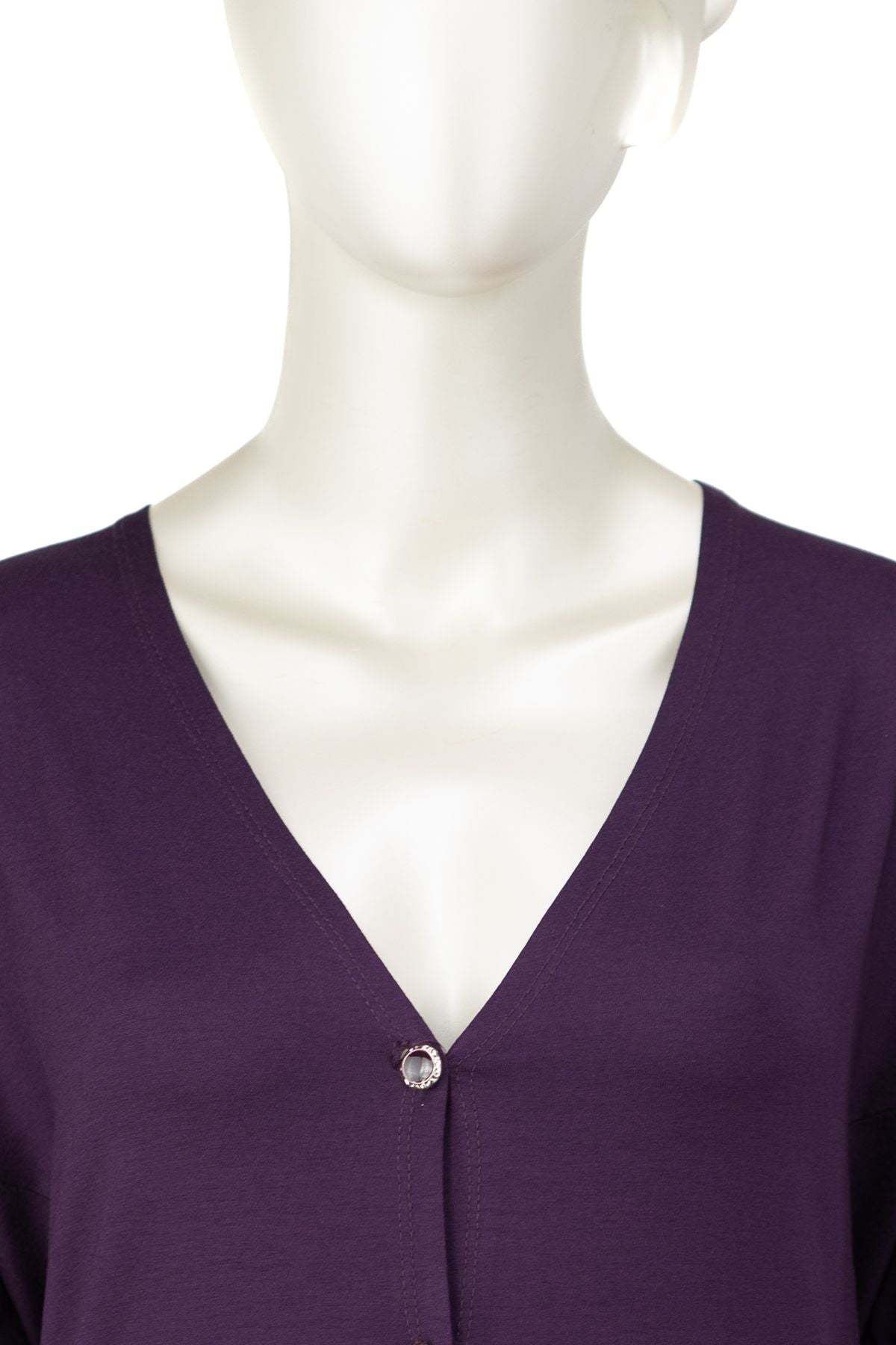 Kadın Turlu Viskon Penye Kumaş  Anne Uzun Hırka V Yaka Düğmeli Cepli Rahat Kesim Tam Kalıp