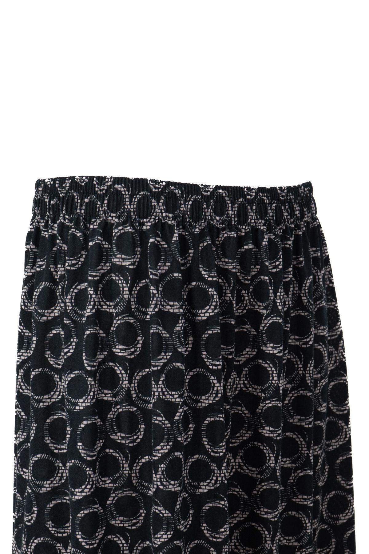 Kadın Kışlık Anne Etek Viskon Kumaş Manzara Desenli Beli Lastikli Rahat Kesim Tam Kalıp