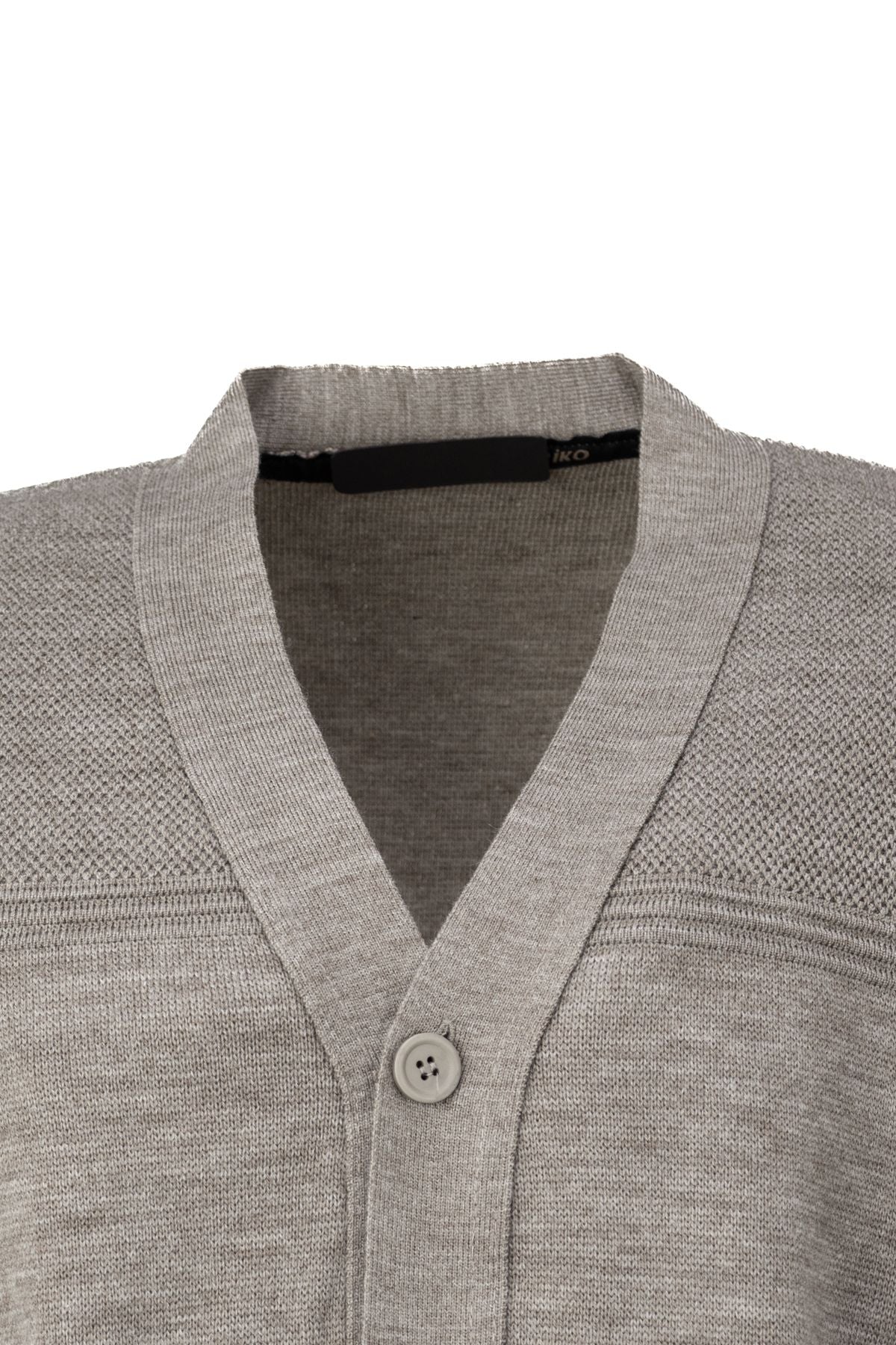 Erkek Kışlık Kalın Pamuklu Örme Triko Hırka Klasik Motifli Düğmeli Çift Cepli Rahat Kesim