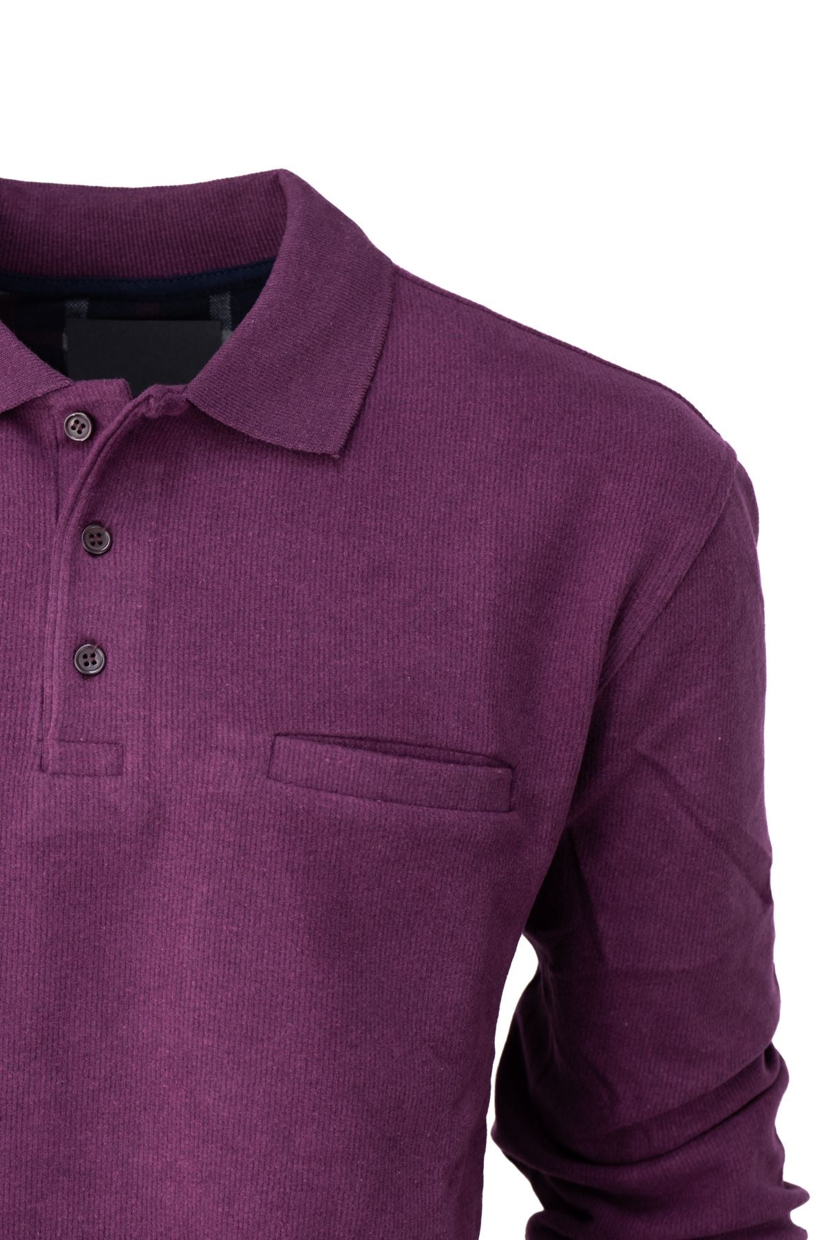 Erkek Kışlık Polo Yaka Kazak Pamuklu Örme Şardonlu Selanik Düğmeli Cepli Rahat Tam Kalıp