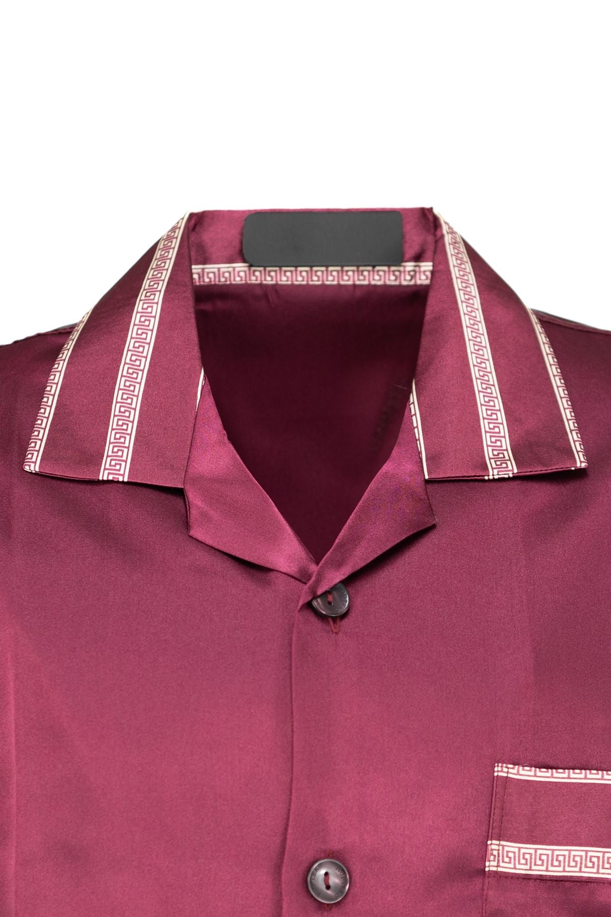 Erkek Klasik Model Pijama Takımı Premium ipeksi Saten Kumaş Cepi Şık Çizgili Rahat Tam Kalıp