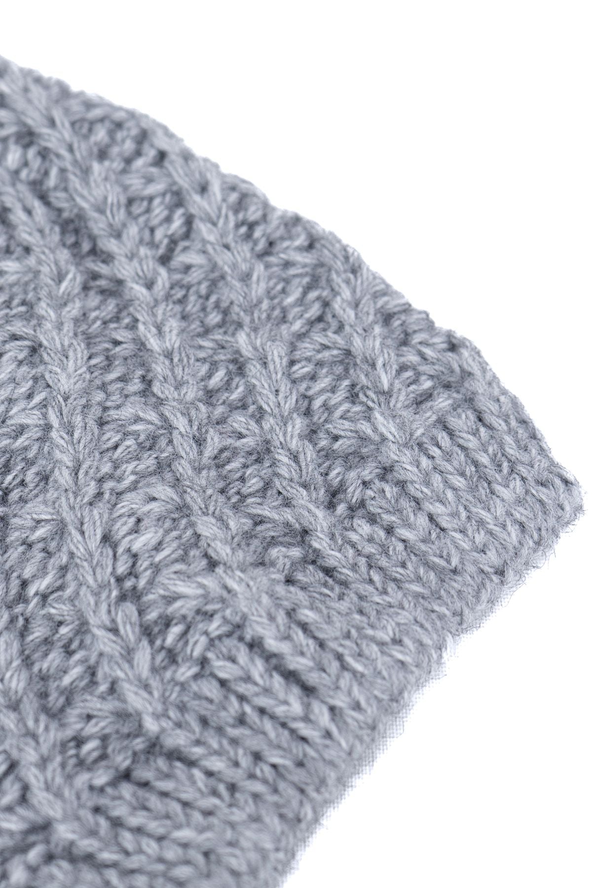 Kadın Kışlık Kalın Ponponlu Bere Pamuklu Örgü Modelli Sıcak Tutar Esnek Rüzgar Geçirmez