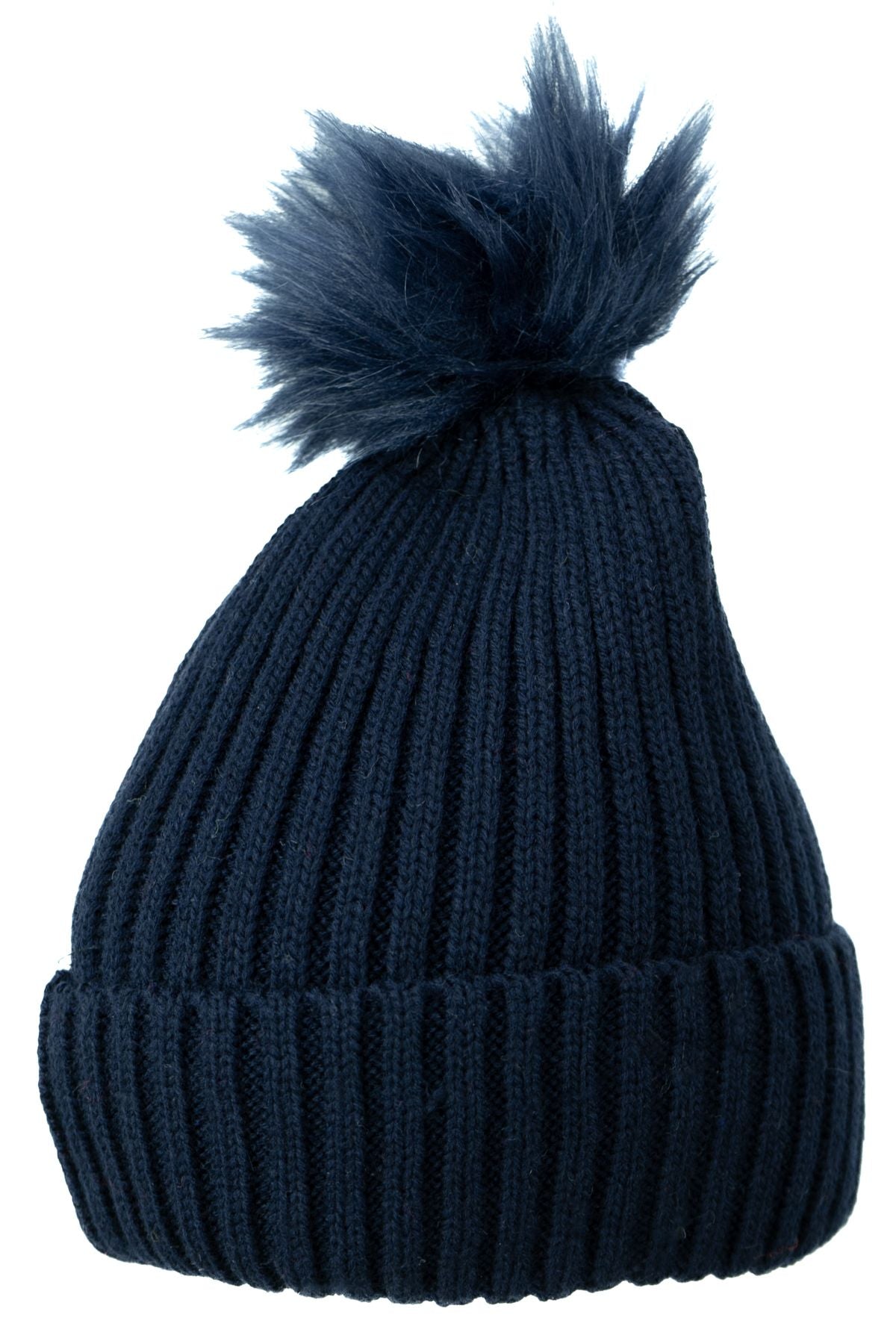 Kadın Kışlık Kalın Ponponlu Bere Pamuklu Katlamalı Sıcak Tutar Esnek Rüzgar Geçirmez Rahat