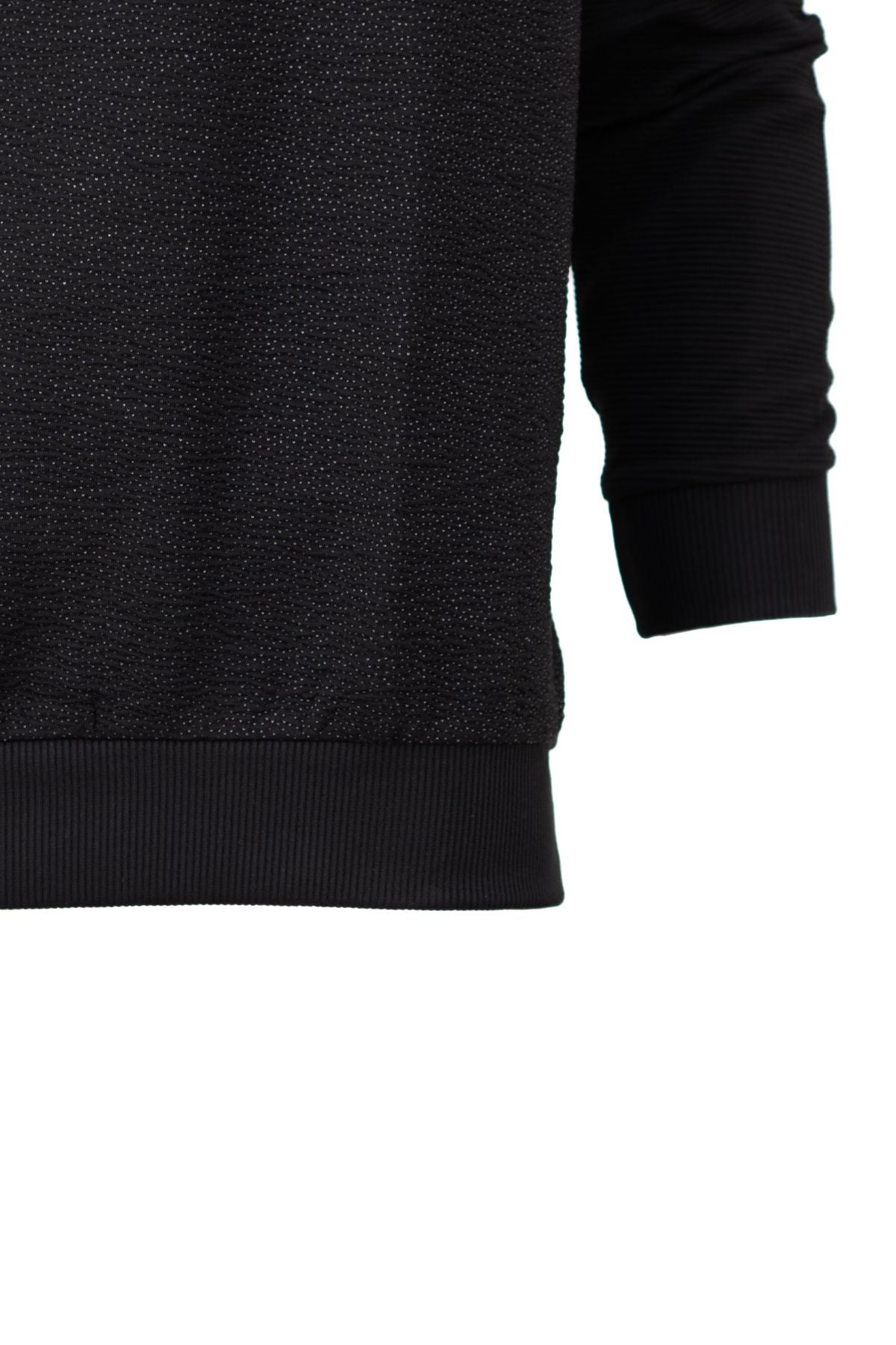 Erkek Mevsimlik Doğal Pamuklu Şık Sweatshirt Bisiklet Yaka Panolu Rahat Kesim Tam Kalıp