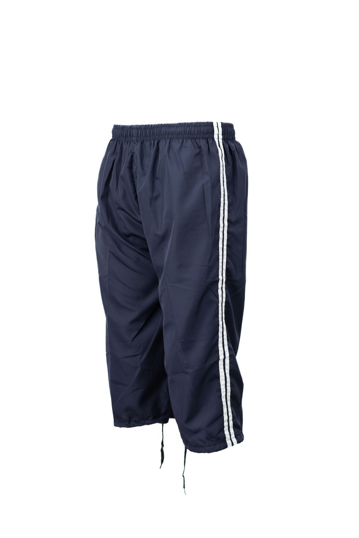 Erkek Deniz Havuz Şort Kapri Şeritli Beli Lastikli ve Bağcıklı Cepli SuTutmayan Hafif Kumaş