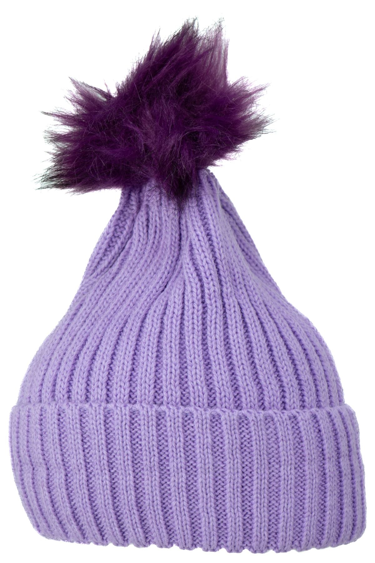 Kadın Kışlık Kalın Ponponlu Bere Pamuklu Katlamalı Sıcak Tutar Esnek Rüzgar Geçirmez Rahat