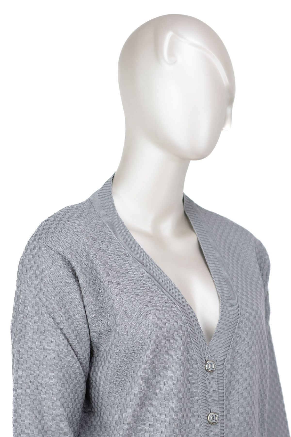 Kadın Mevsimlik Çelik Örme Anne Hırka Çift Cepli Düğmeli Klasik Rahat Kesim Tam Kalıp