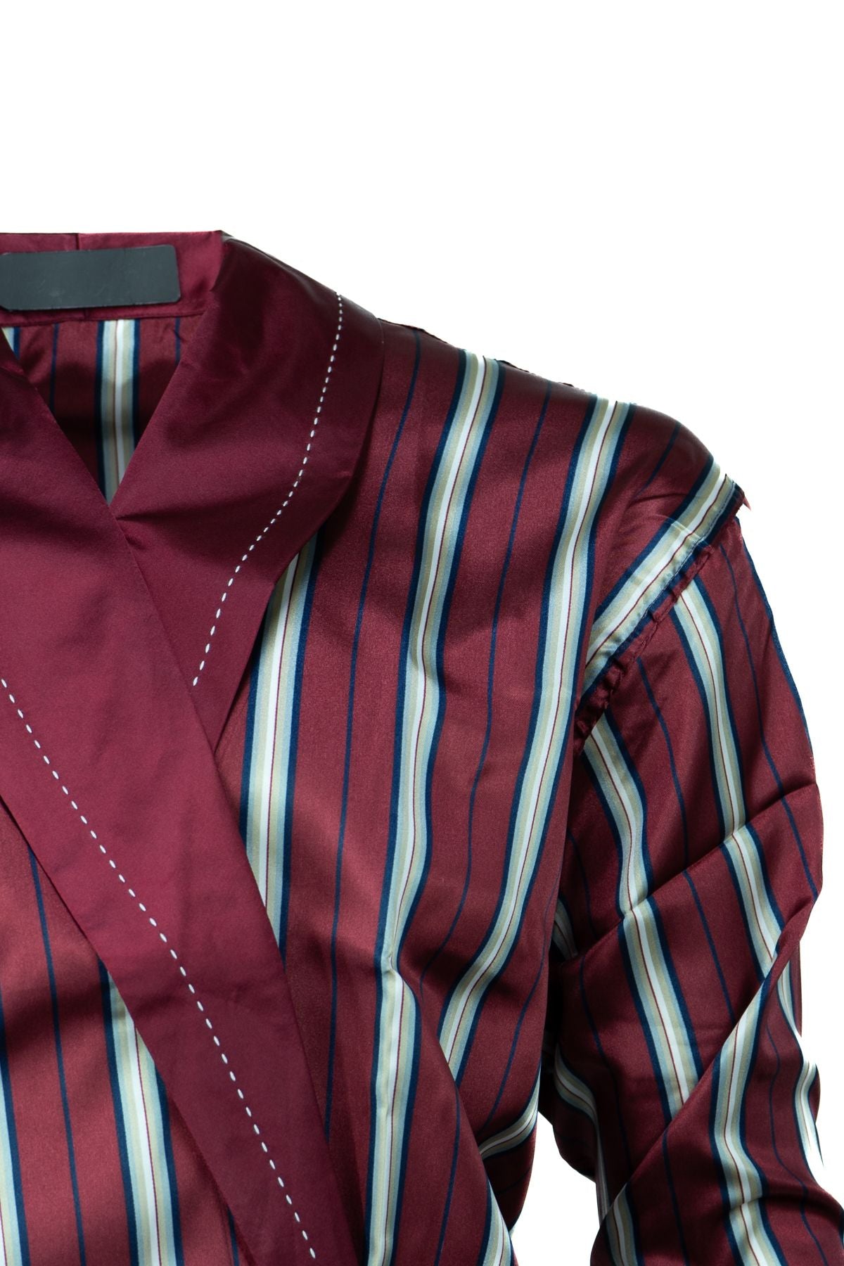 Erkek Klasik Model Röpteşambır Premium Saten Örme Cepli Klasik Rob Beli Kuşaklı Cepli