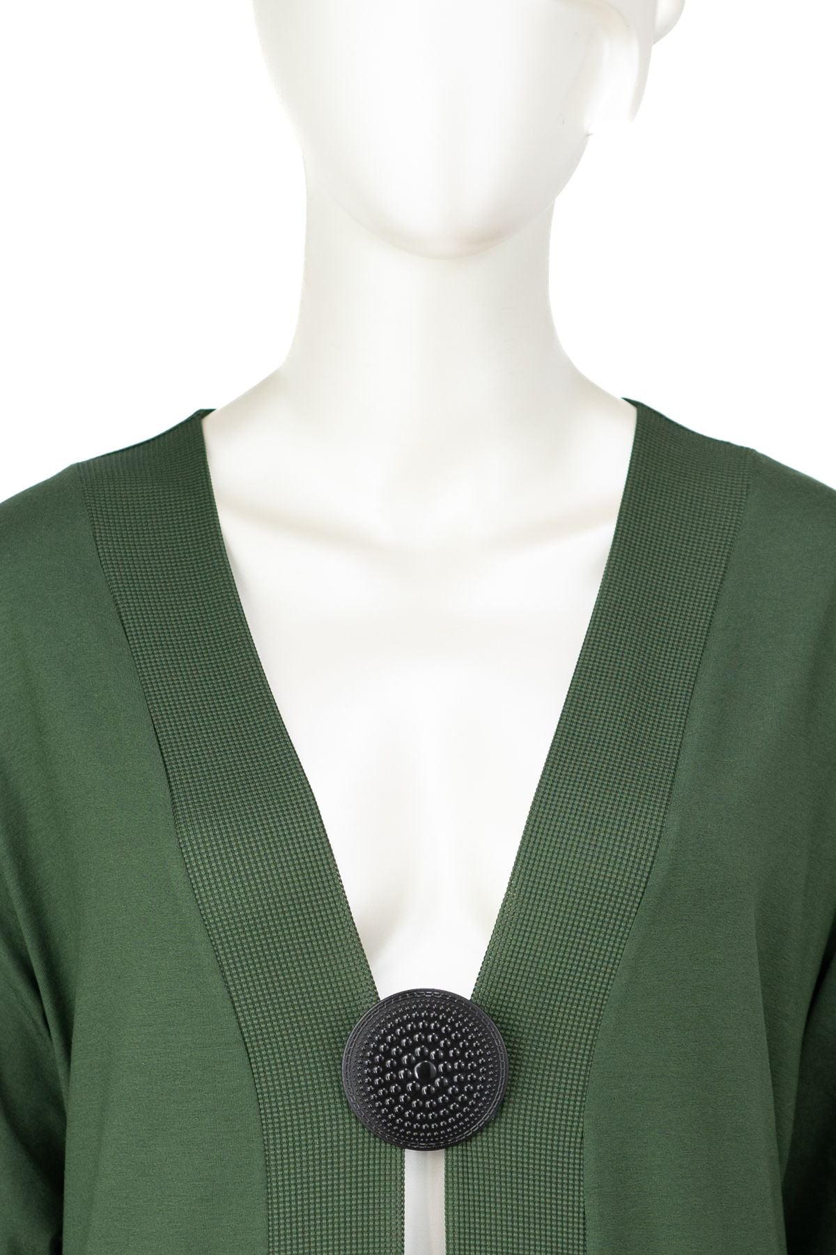 Kadın Uzun Kollu Önü Broşlu Tam Kalıp Likralı V Yaka Turlu Viskon Penye Kumaş Klasik Hırka