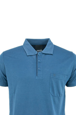 Erkek Polo Yaka Arma Cepli Kısa Kollu Düz Renk Normal Kesim Premium Pamuklu Kumaş T-shirt