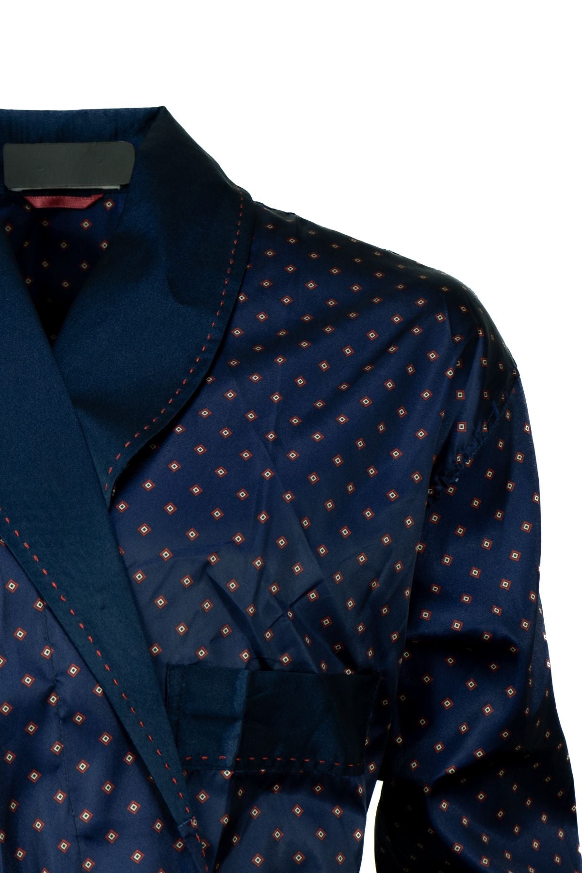 Erkek Şık Klasik Model Röpteşambır Premium Saten Kumaş Soft Ekose Model Cepli Rob