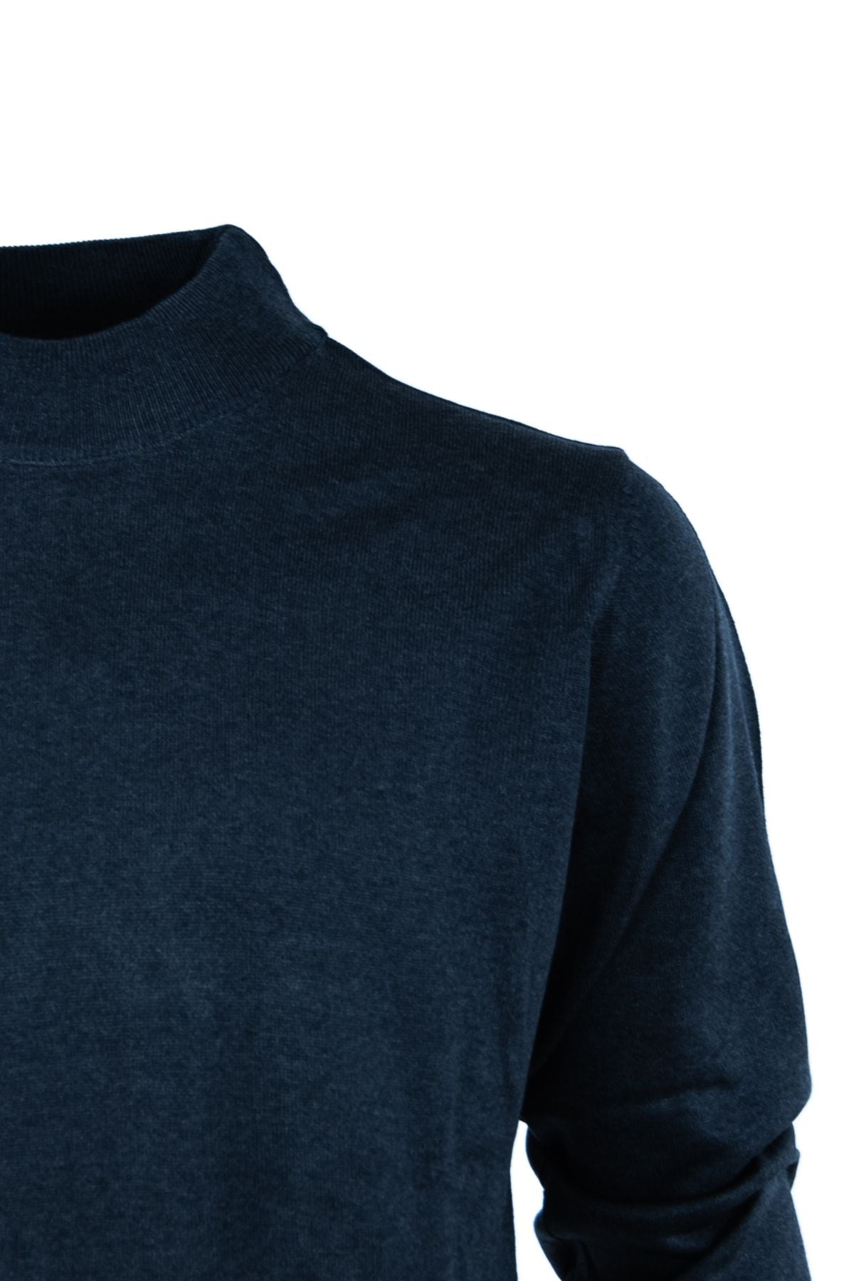 Erkek Mevsimlik Yünlü Örme Klasik Yarım Balıkçı Yaka Kazak Sık Örme Rahat Kesim Tam Kalıp