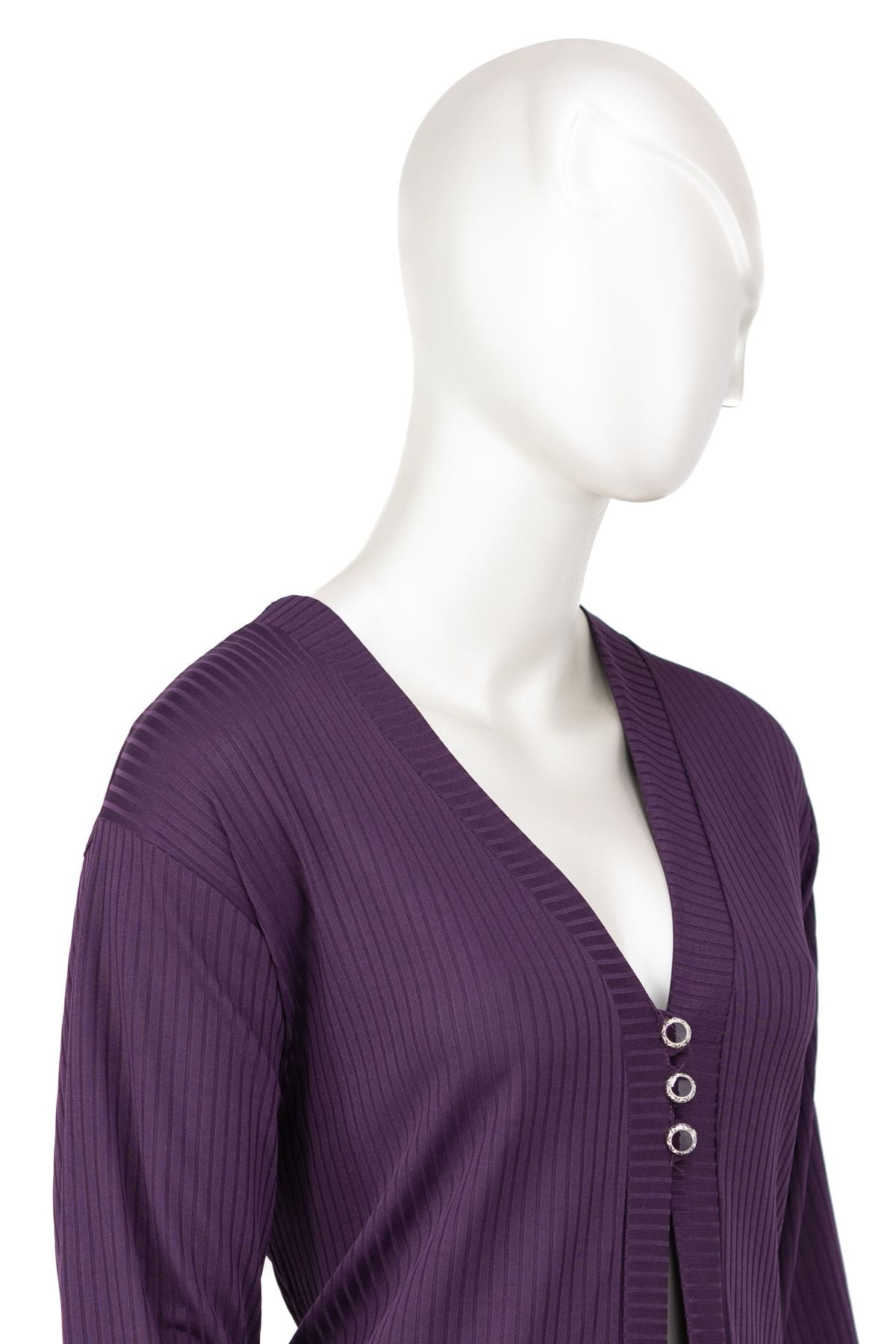 Kadın Elize Sandy Kumaş Anne Hırka V Yaka Önü Modern Üç Düğmeli Rahat Kesim Tam Kalıp