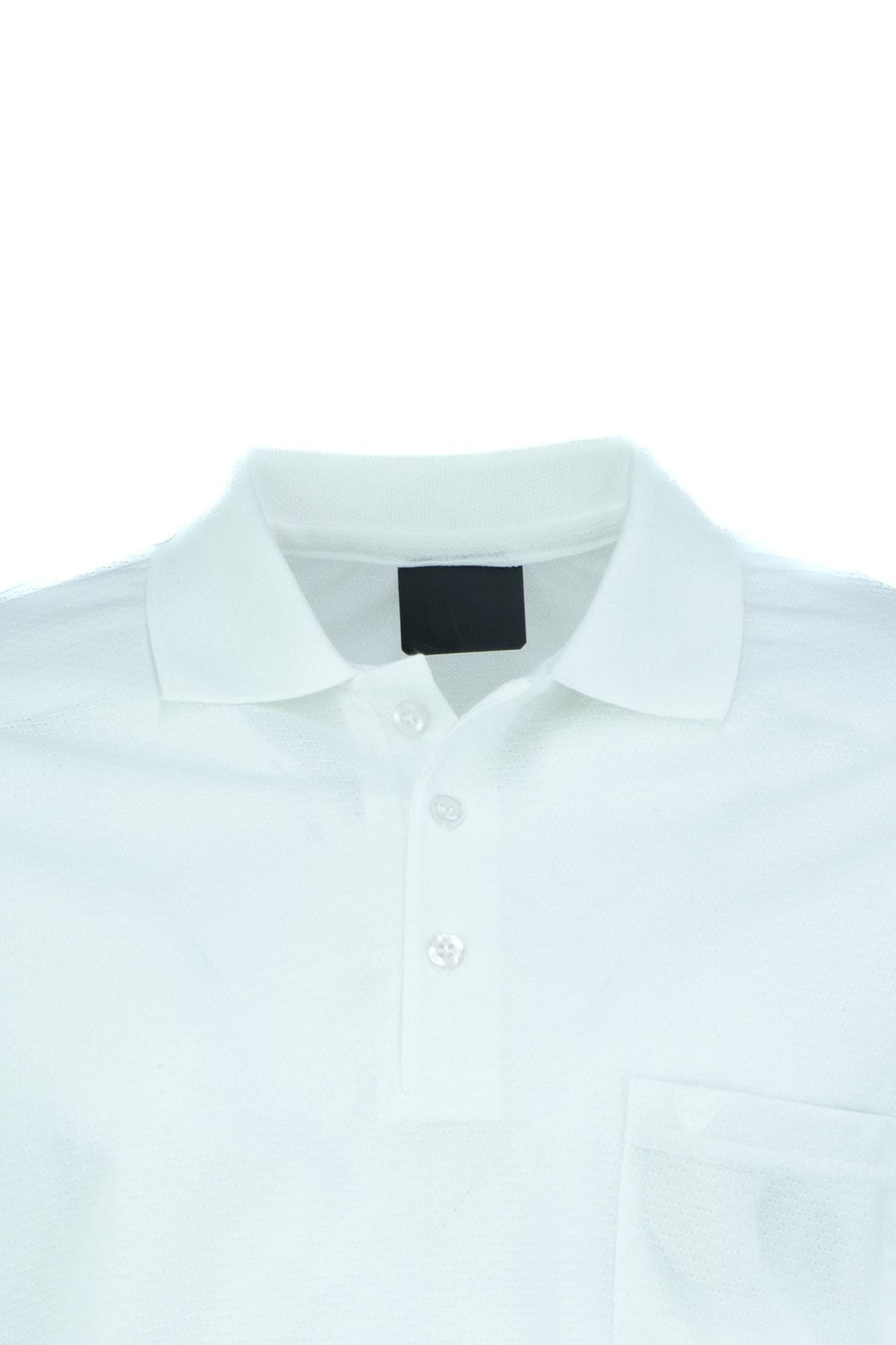 Erkek Polo Yaka Kendinden Desenli Cepli Kısa Kollu Tam Kalıp Premium Pamuklu Kumaş T-Shirt