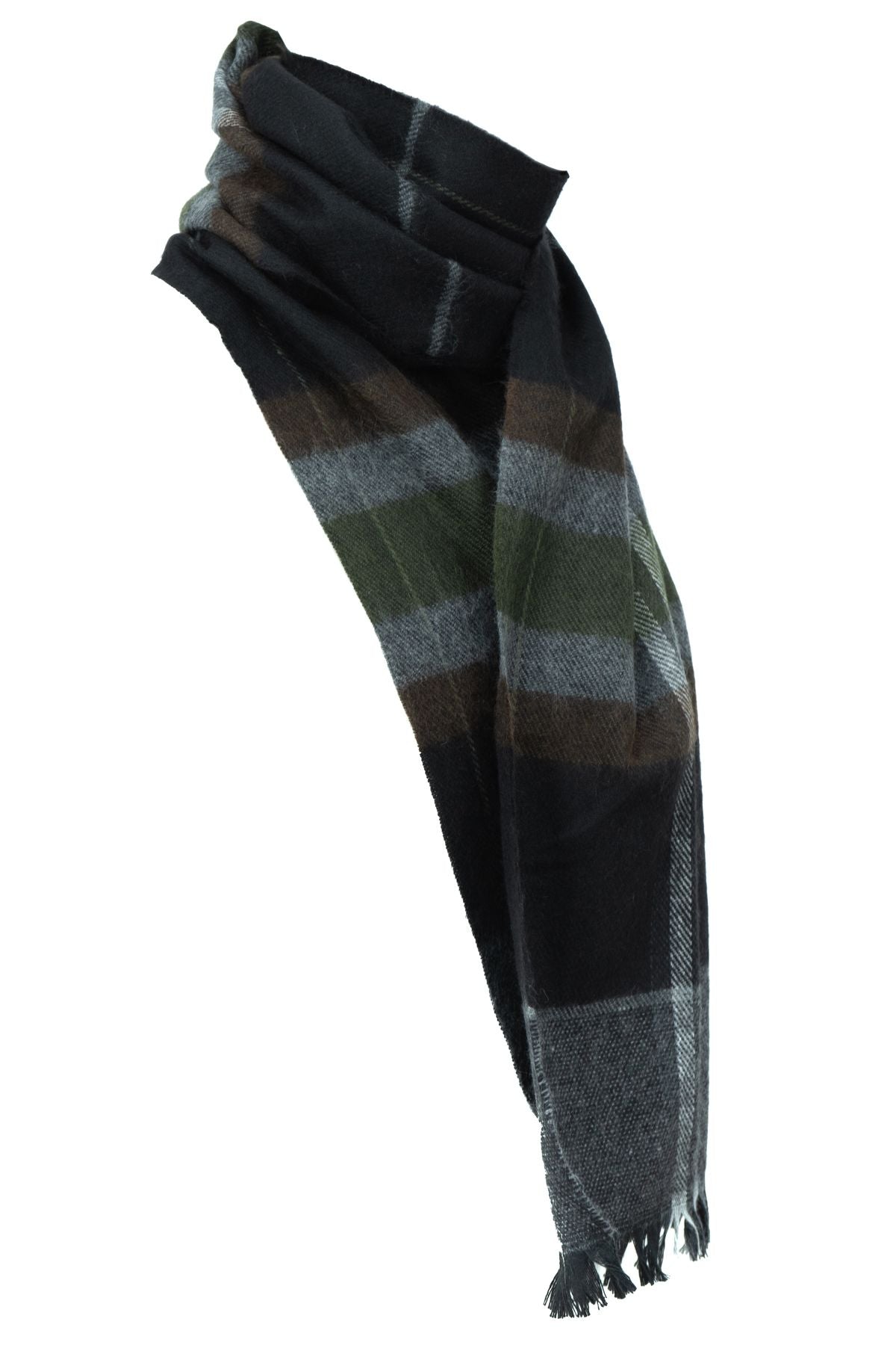 Erkek Kışlık Atkı Kalın Pamuklu Triko Örme Ekose Desenli Sıcak Tutar Rüzgar Geçirmez Rahat