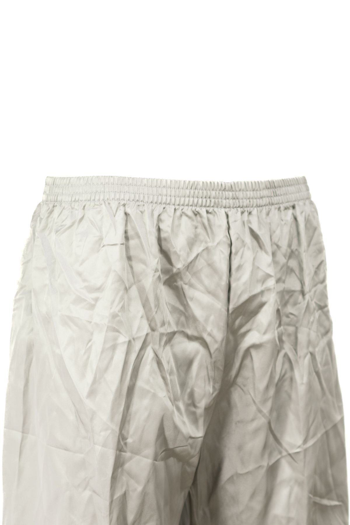 Erkek Saten Kumaş Şort Düz Renk Beli Lastikli Cepsiz Hafif Kumaş