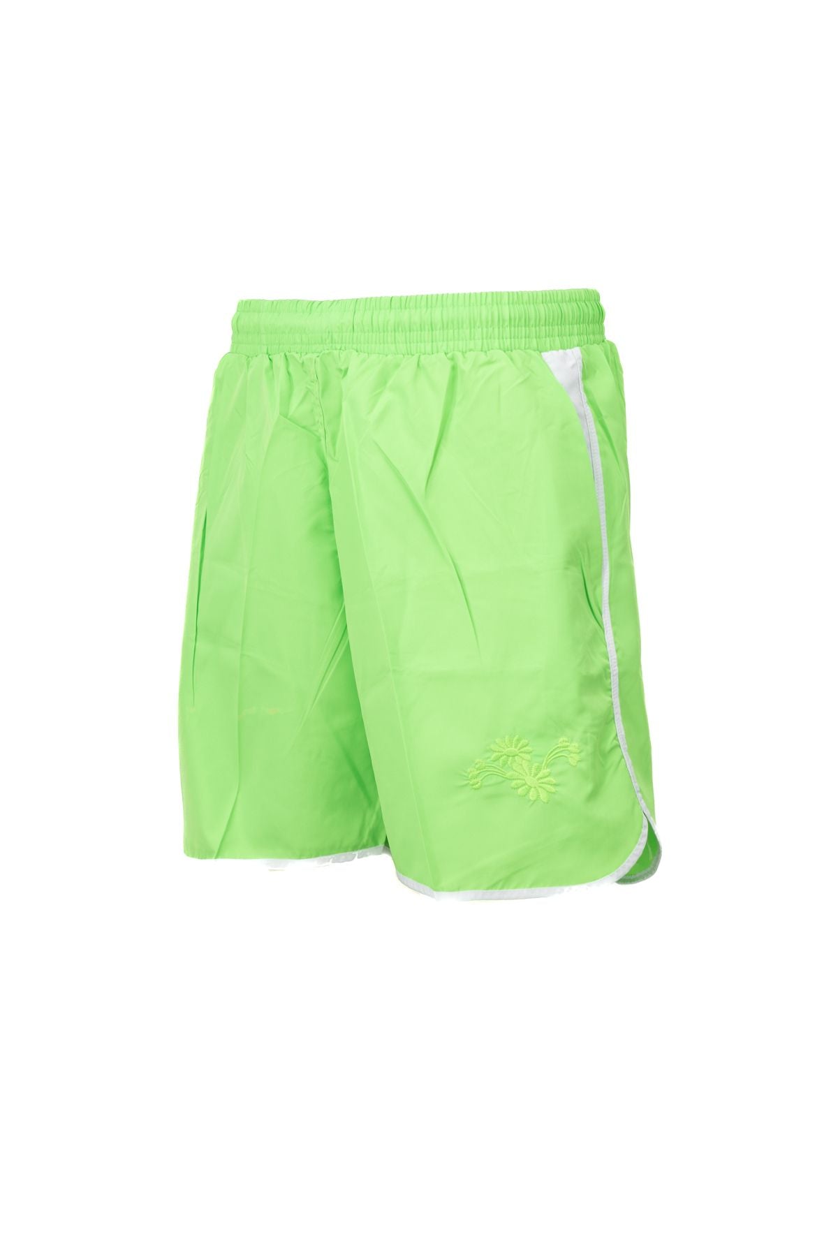 Kadın Deniz Şortu Beli Lastikli ve Bağcıklı Cepli Nakışlı Su Tutmayan Rahat Hafif Kumaş