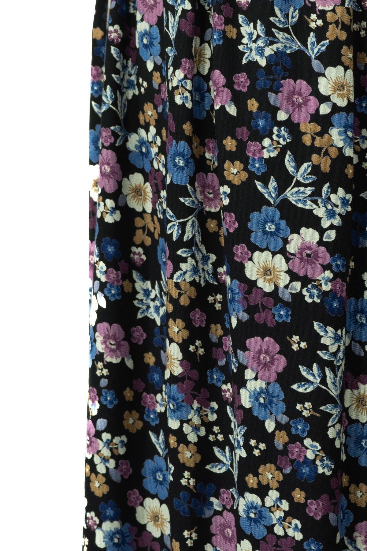 Kadın Anne Etek Dokuma Viskon Kumaş Papatyam Çiçeği Desenli Rahat Kesim Tam Kalıp