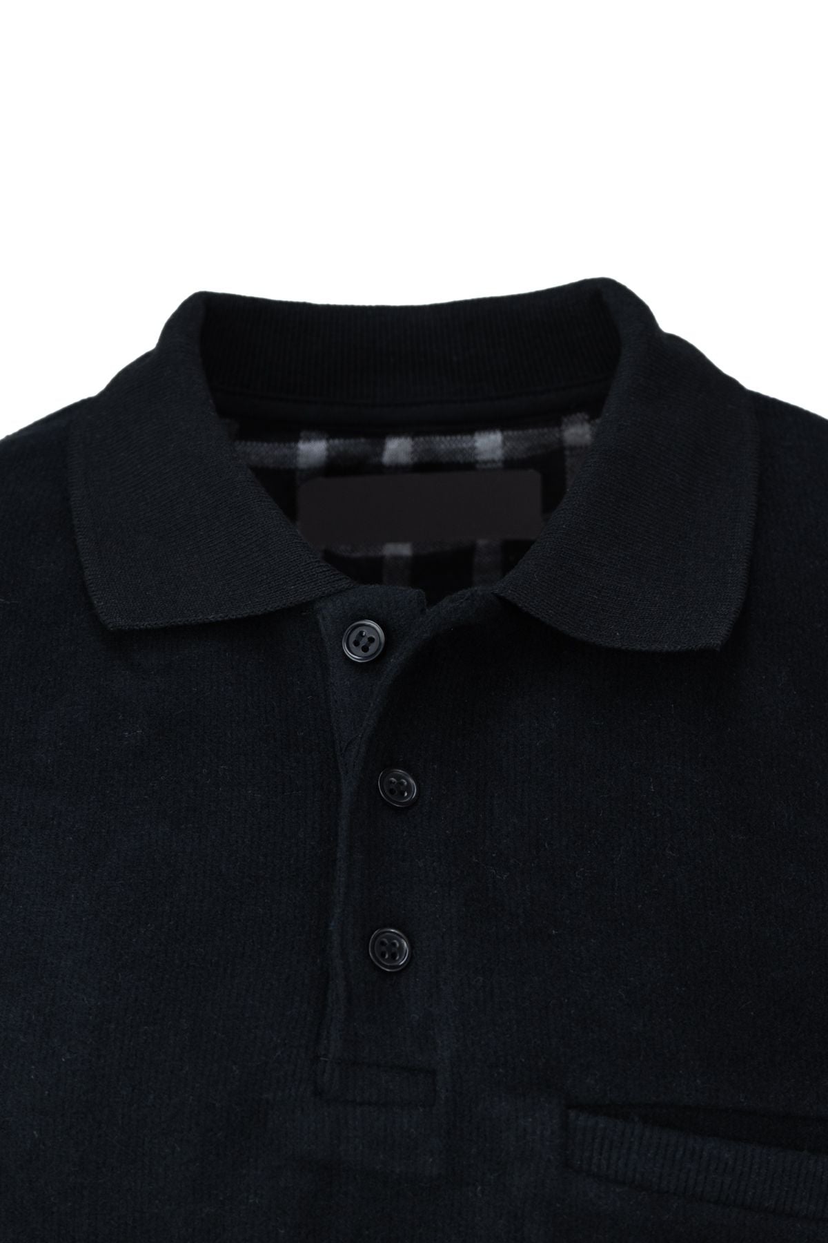 Erkek Kışlık Polo Yaka Kazak Pamuklu Örme Şardonlu Selanik Düğmeli Cepli Rahat Tam Kalıp