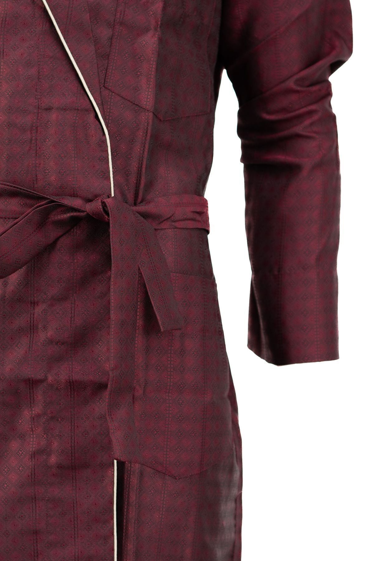 Erkek Klasik Model Röpteşambır Premium ipeksi Saten Dokuma Cepli Comfort Fit Tam Kalıp