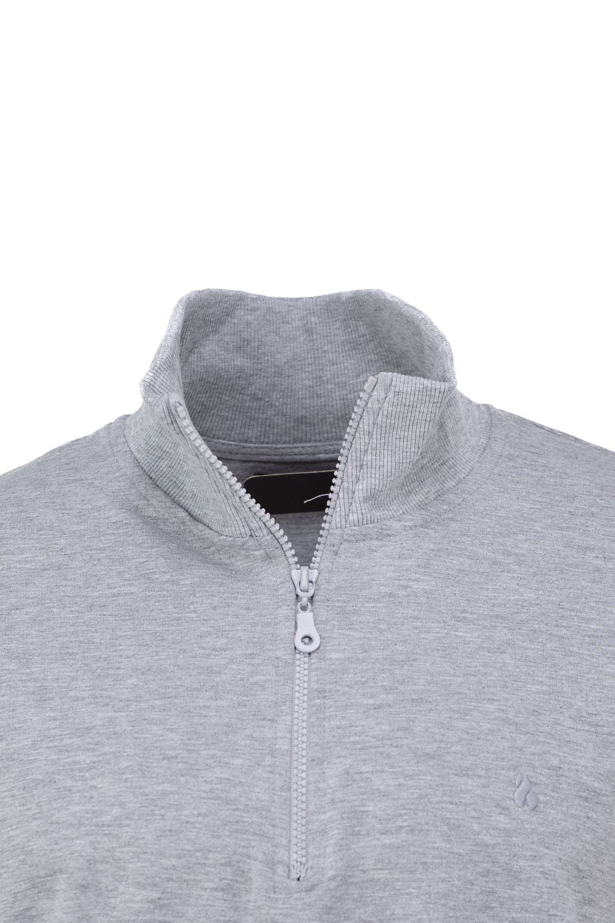 Erkek Mevsimlik Yarım Fermuarlı TamKalıp Likralı Premium Pamuklu Kumaş iki iplik Sweatshirt