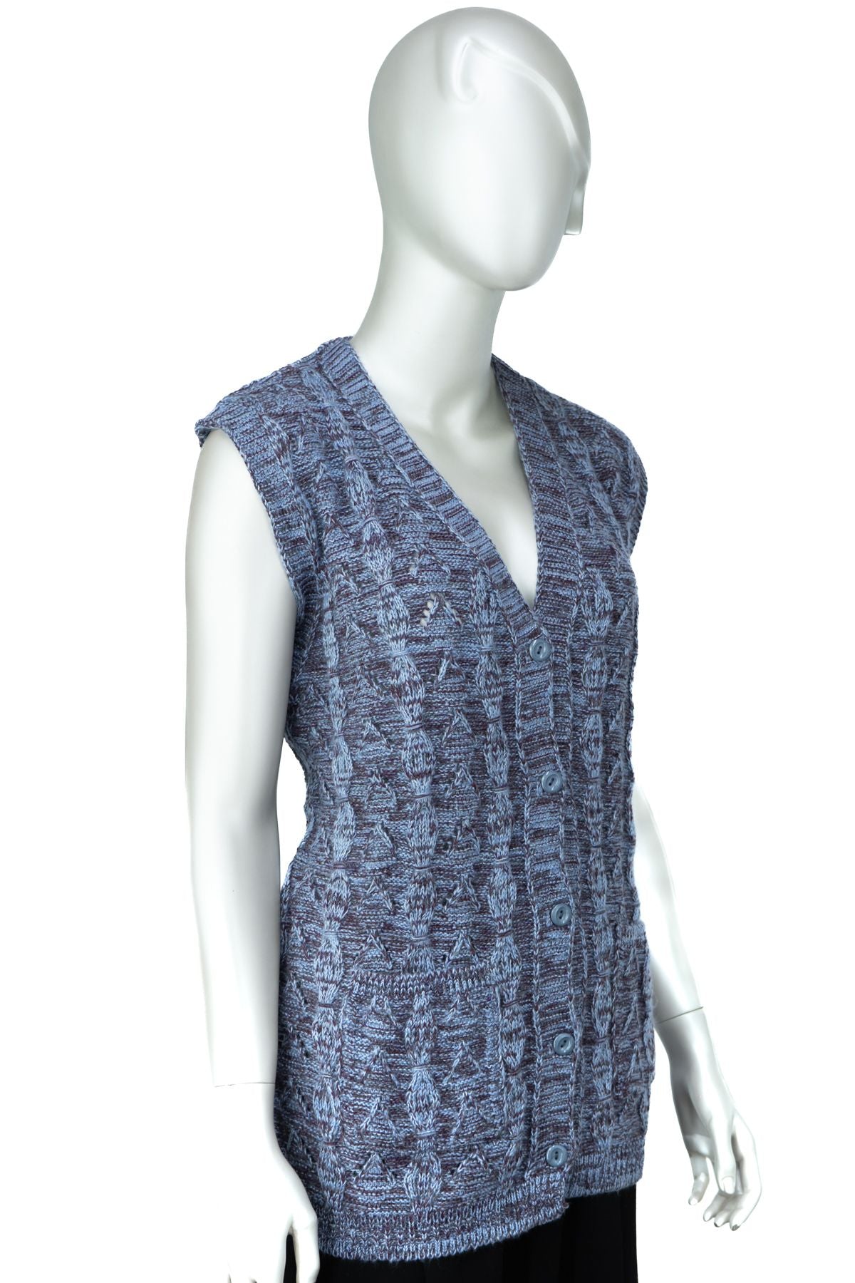 Kadın Kışlık Anne Yelek Pamuklu Triko Yasemin Örgü Model Önden Düğmeli Çift Cepli Rahat