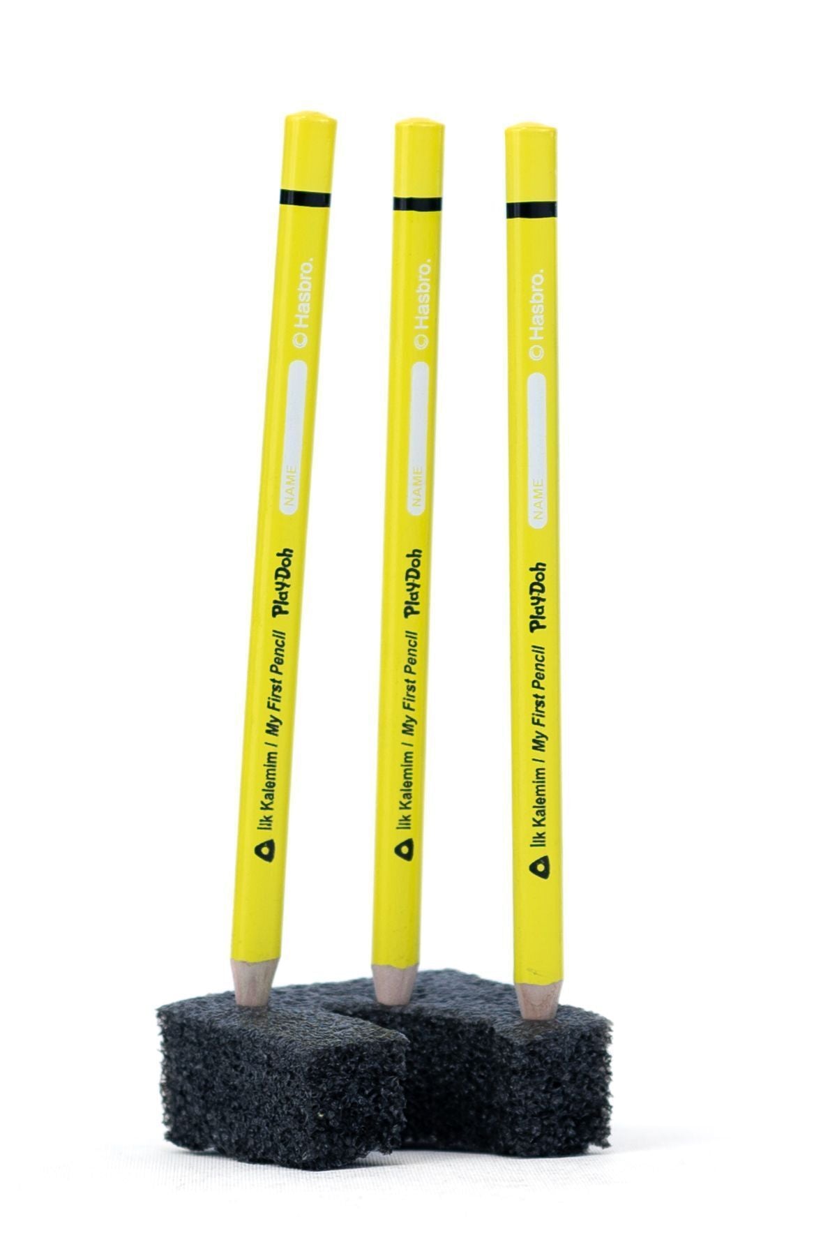 Kırtasiye ilk Kalemim Play-Doh ilkokul ilk Yazım Başlangıç Kurşun Kalemi Üçgen 3 lü Set