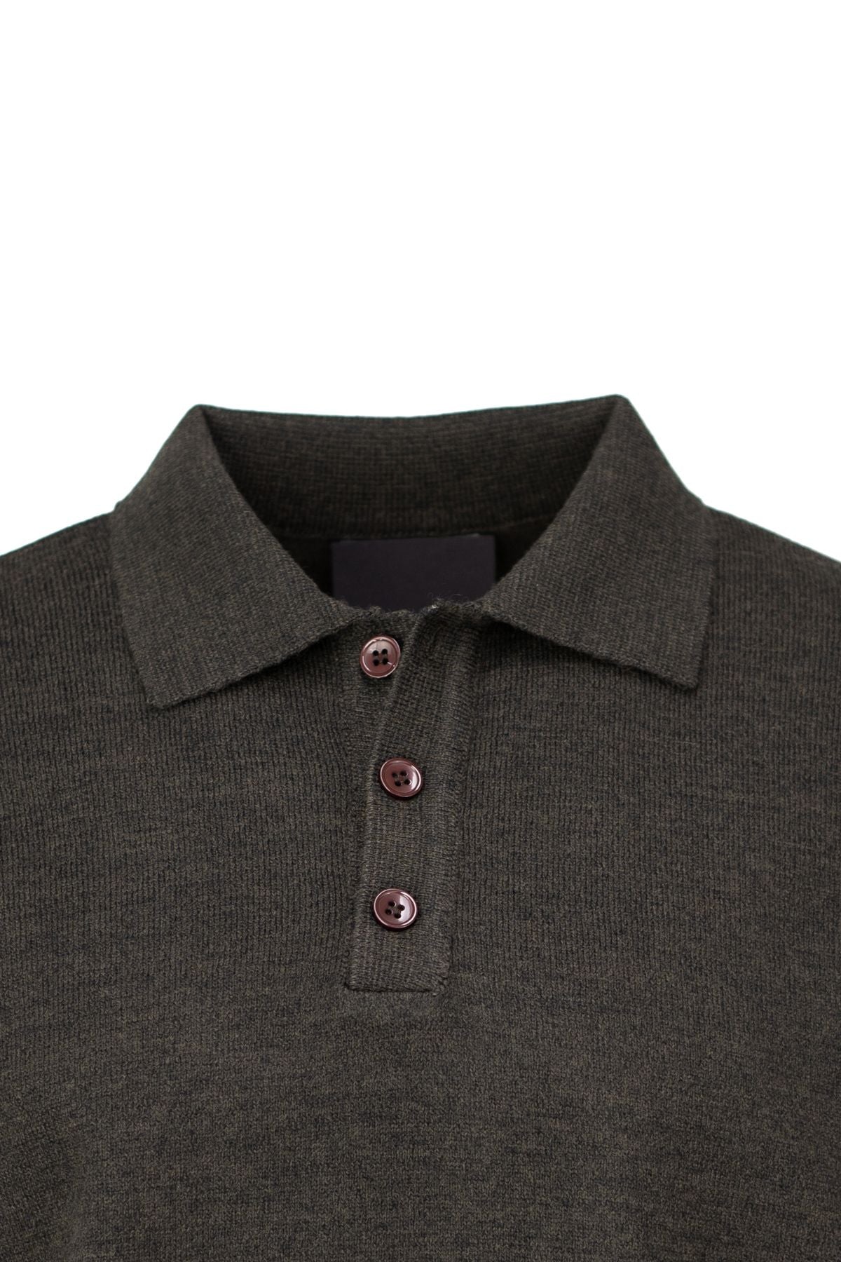 Erkek Kışlık Düz Renk Polo Yaka Rahat Kesim Likralı Uzun Kollu Kalın Yünlü Dokuma Kazak