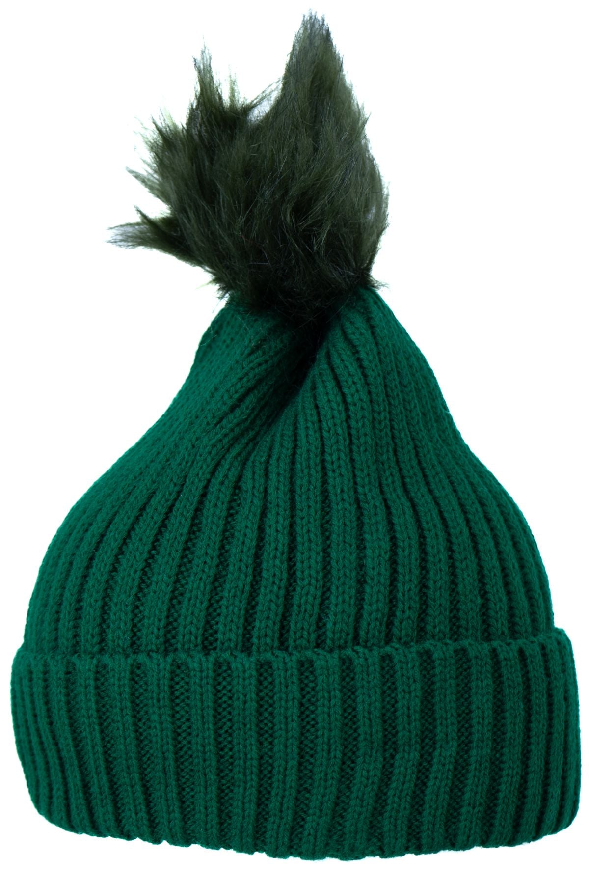 Kadın Kışlık Kalın Ponponlu Bere Pamuklu Katlamalı Sıcak Tutar Esnek Rüzgar Geçirmez Rahat