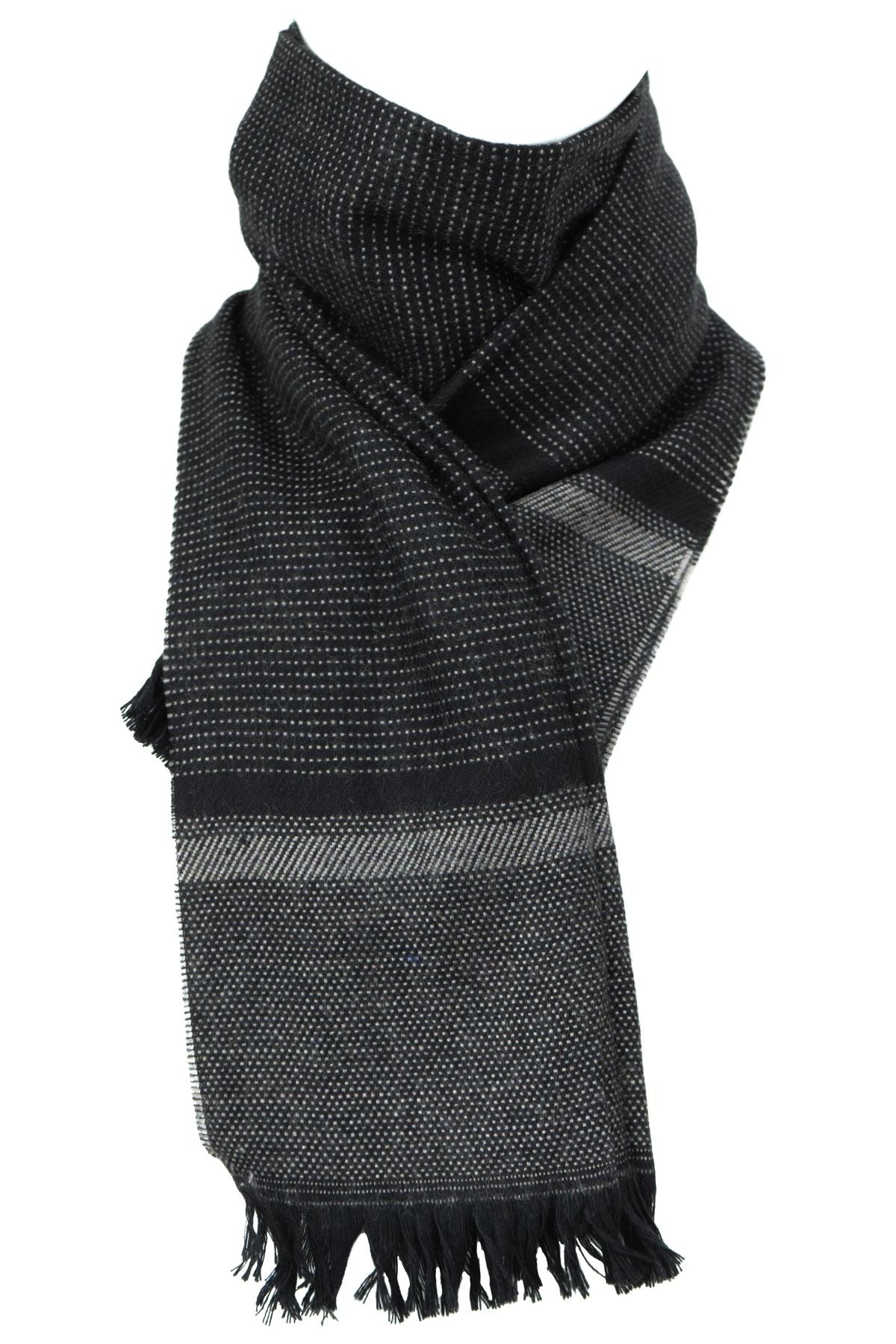 Erkek Kışlık Atkı Kalın Pamuklu Triko Örme Ekose Desenli Sıcak Tutar Rüzgar Geçirmez Rahat