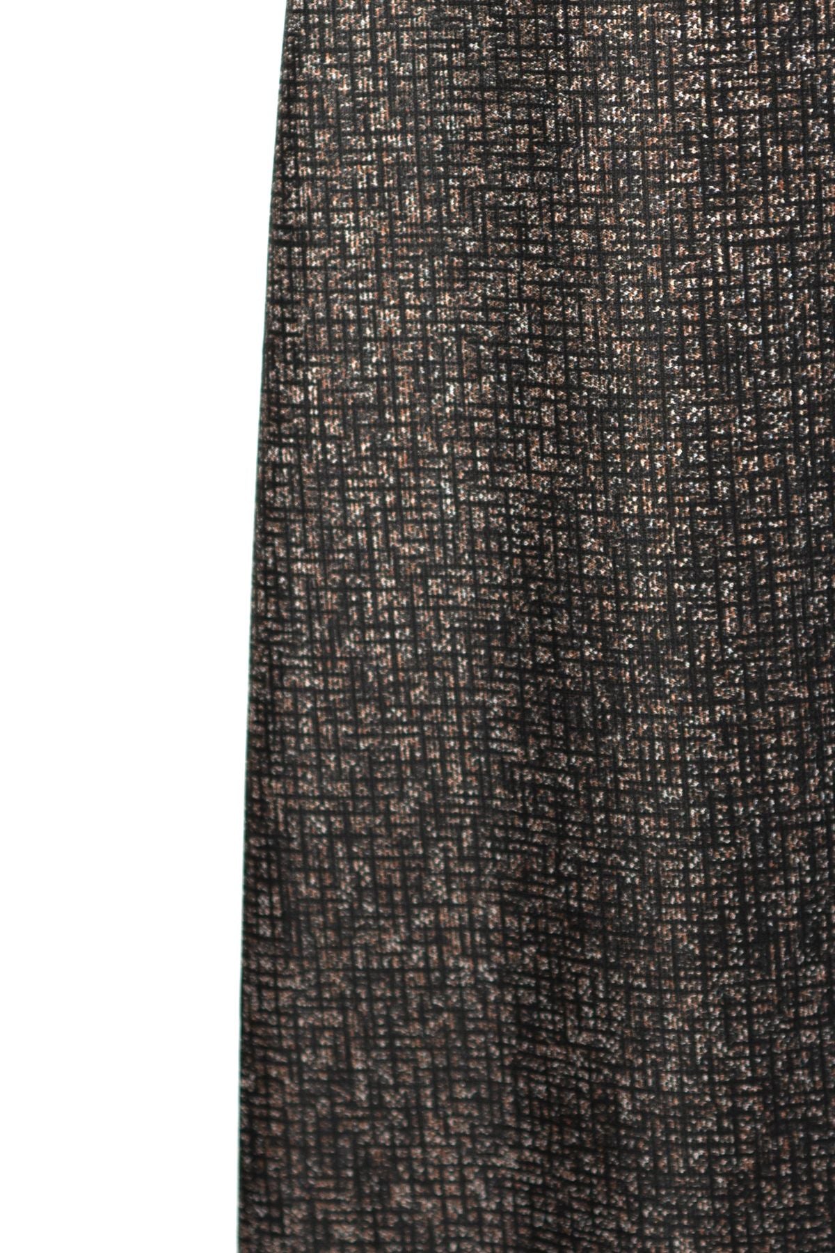 Kadın Kışlık Kumaş Anne Çan Etek Labirent Desenli Beli Lastikli ve Kemerli Tam Kalıp