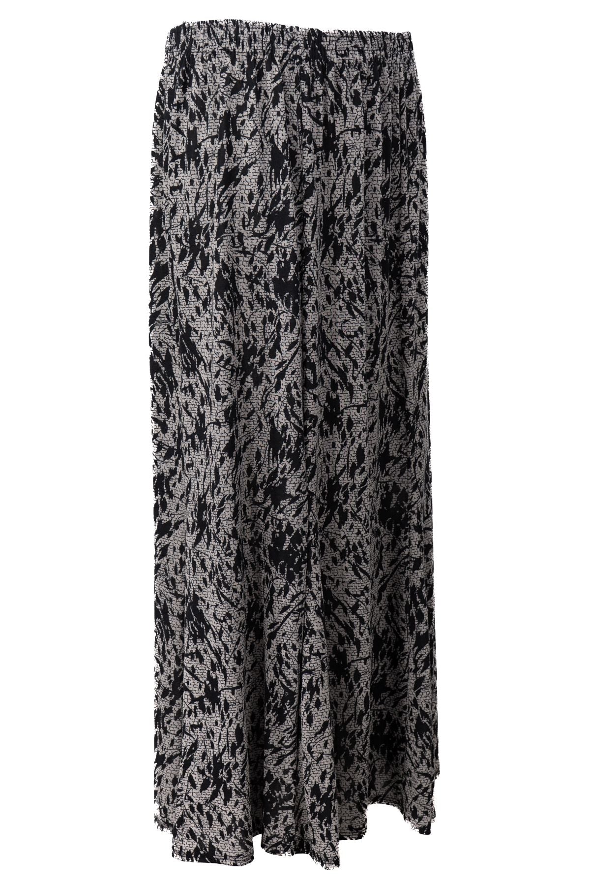 Kadın Kışlık Anne Balık Etek Viskon Kumaş Tual Desenli Beli Lastikli Rahat Kesim Tam Kalıp