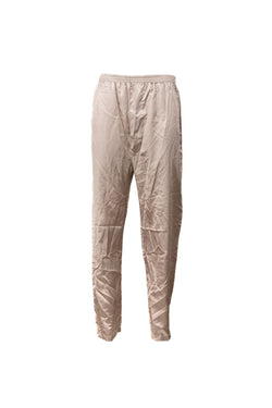 Erkek Saten Kumaş Pijama Pantolon Düz Renk Beli Lastikli Cepsiz Geniş Paça Rahat Kesim