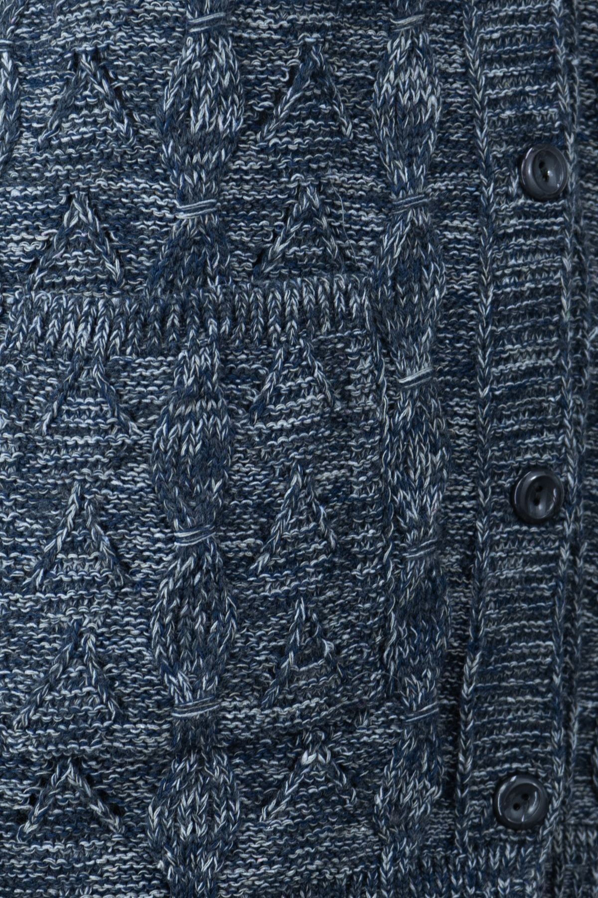 Kadın Kışlık Anne Yelek Pamuklu Triko Yasemin Örgü Model Önden Düğmeli Çift Cepli Rahat