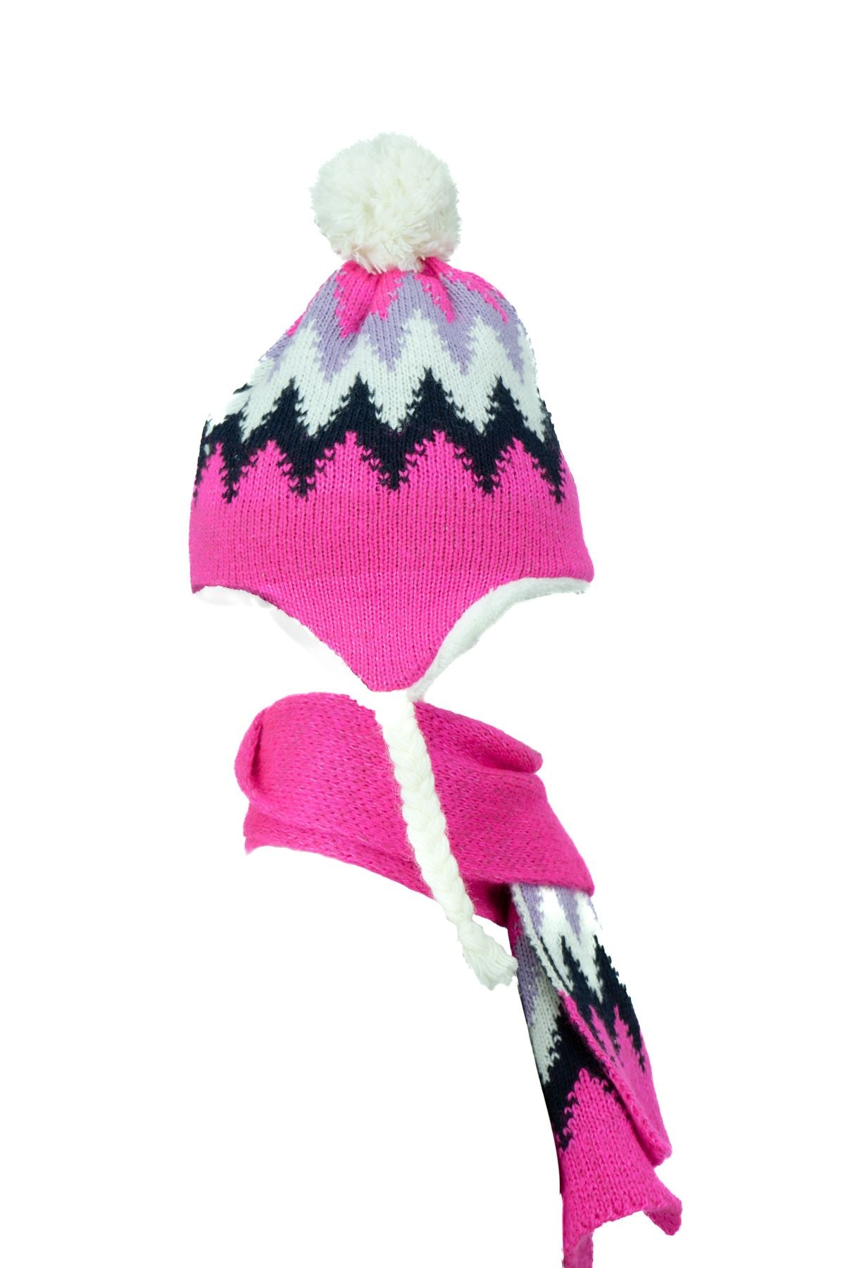 Çocuk Kışlık Kalın Ponponlu Bere Atkı Eldiven