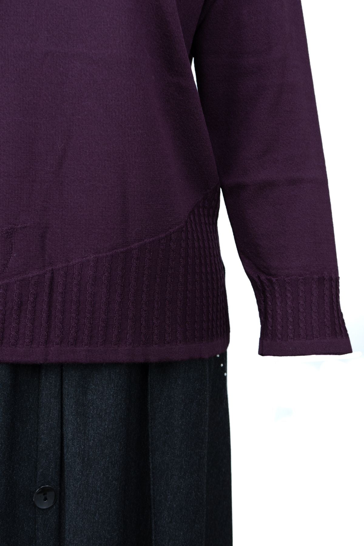 Kadın Anne Kazak Pamuklu Merserize Helen Örme V Yaka Taşlı ve Kendinden Motifli Likralı