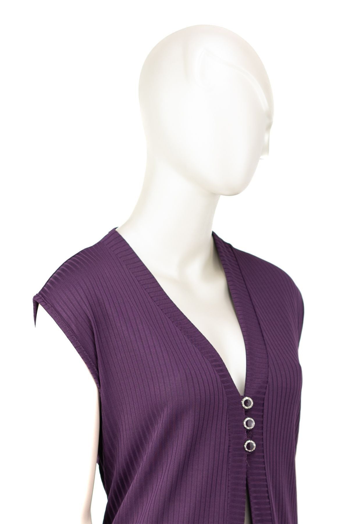 Kadın Elize Sandy Kumaş Anne Yelek V Yaka Önü Modern Üç Düğmeli Rahat Kesim Tam Kalıp