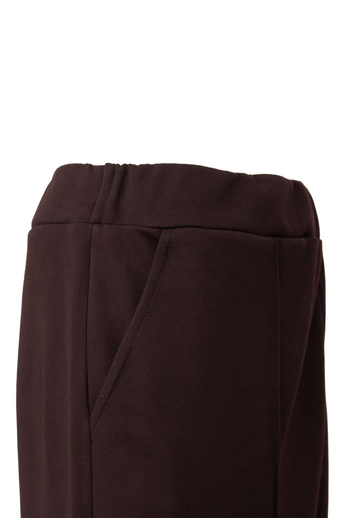 Kadın Kışlık Anne Pantolon Kalın Kumaş Fitil Model Beli Lastikli ve Cepli Likralı Rahat