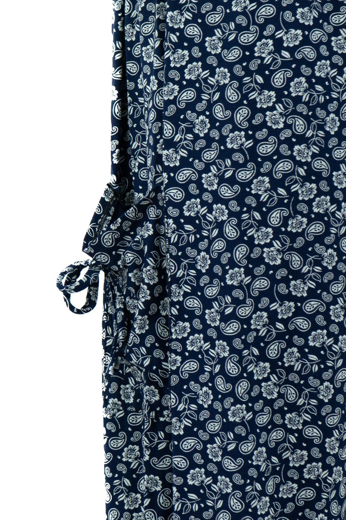 Kadın Orkide Desenli Rahat Tam Kalıp Likralı Viskon Penye Kumaş Şalvar Tarz Anne Pantolon