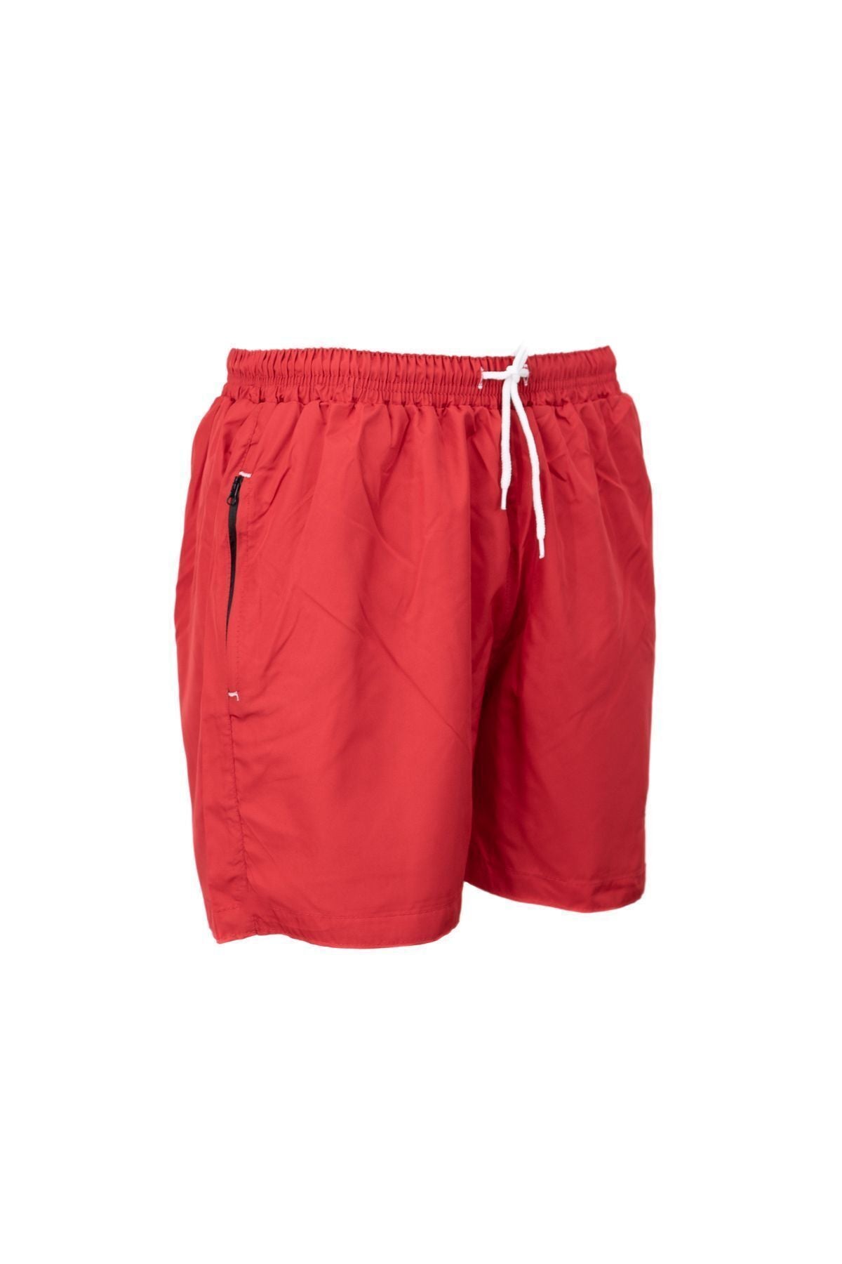 Erkek Deniz Şortu Lastikli Bağcıklı Cepli Şık Logolu File Astarlı Su Tutmayan HafifKumaş