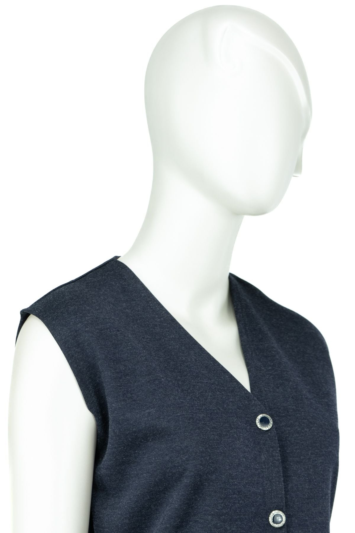 Kadın Kışlık Anne Yelek Modern Ecrin Örme Önü Düğmeli Çift Cepli Düz Renk Sahra Model